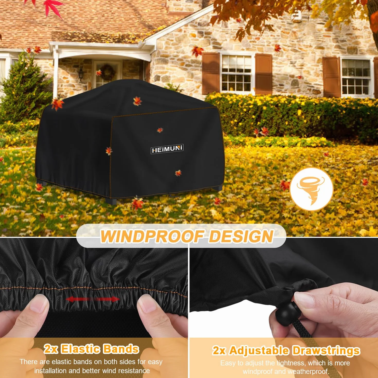 Housse de Barbecue Ninja Woodfire XL 420D Oxford Impermeable 62x53x33cm
