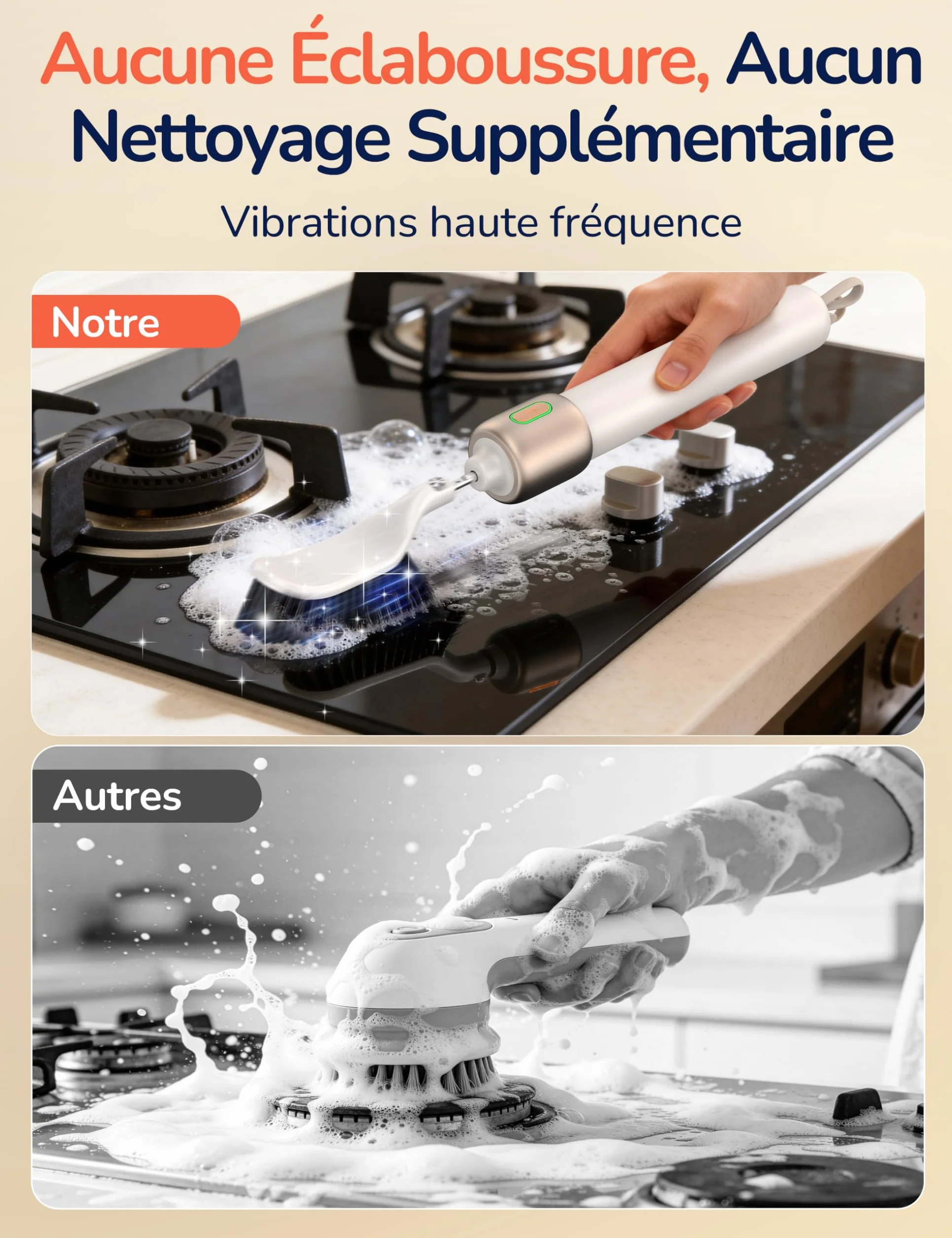 Brosse de Nettoyage Électrique, PalNests Brosse Joint Carrelage avec 2 Têtes et 3 Vitesses Réglables pour Salle de Bain, Baignoire, Toilettes, Cuisine, Carrelage et et Voitures