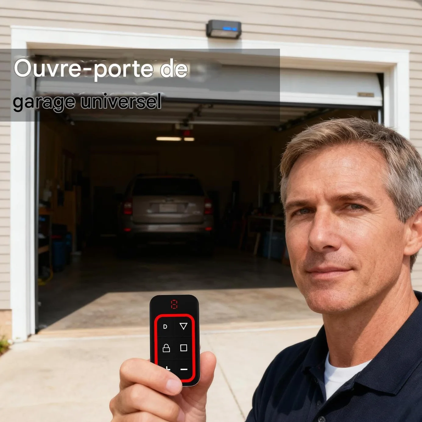 Télécommande De Garage | Transmetteur avec 6 Boutons,Ouvre-Porte Et Ouvre-Portail De Garage | pour La Maison, L'Appartement, Le Véhicule, L'Entrée, La Propriété, La Sécurité Et