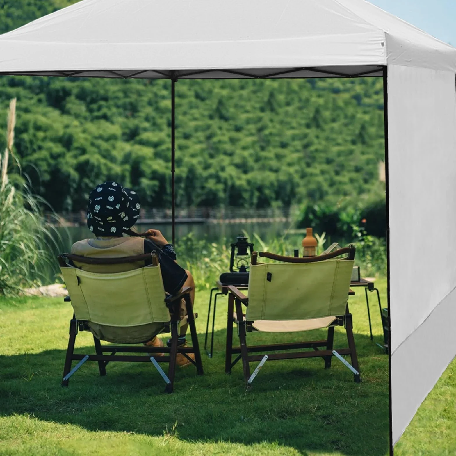 NINAT Parois Latérales Panneau latéral 3 x 3 m Gazebo Tonnelle Tente de Jardin Protéger Pluie Vent Soleil