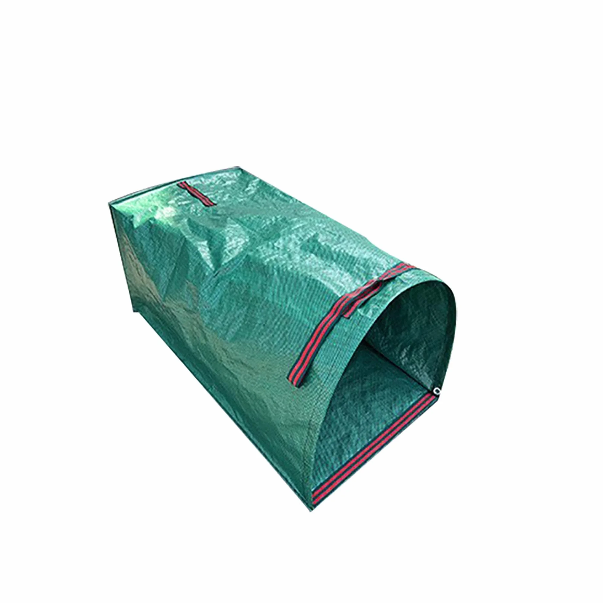 Sac de Jardin Demi-Rond 150 L Polypropylène Pliable Poignées Renforcées Vert