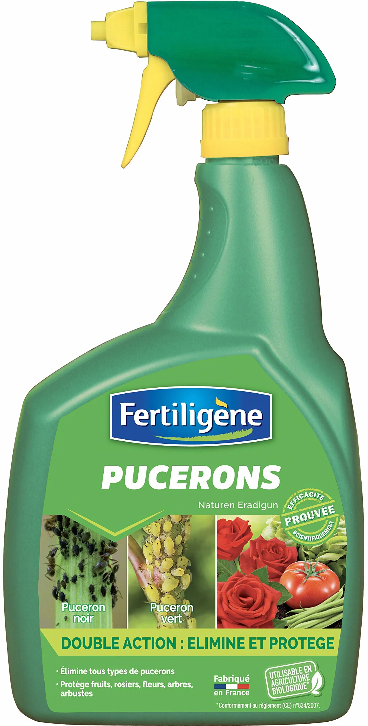 FERTILIGÈNE Insecticide Pucerons Prêt à l'Emploi 800ml Huile de Colza