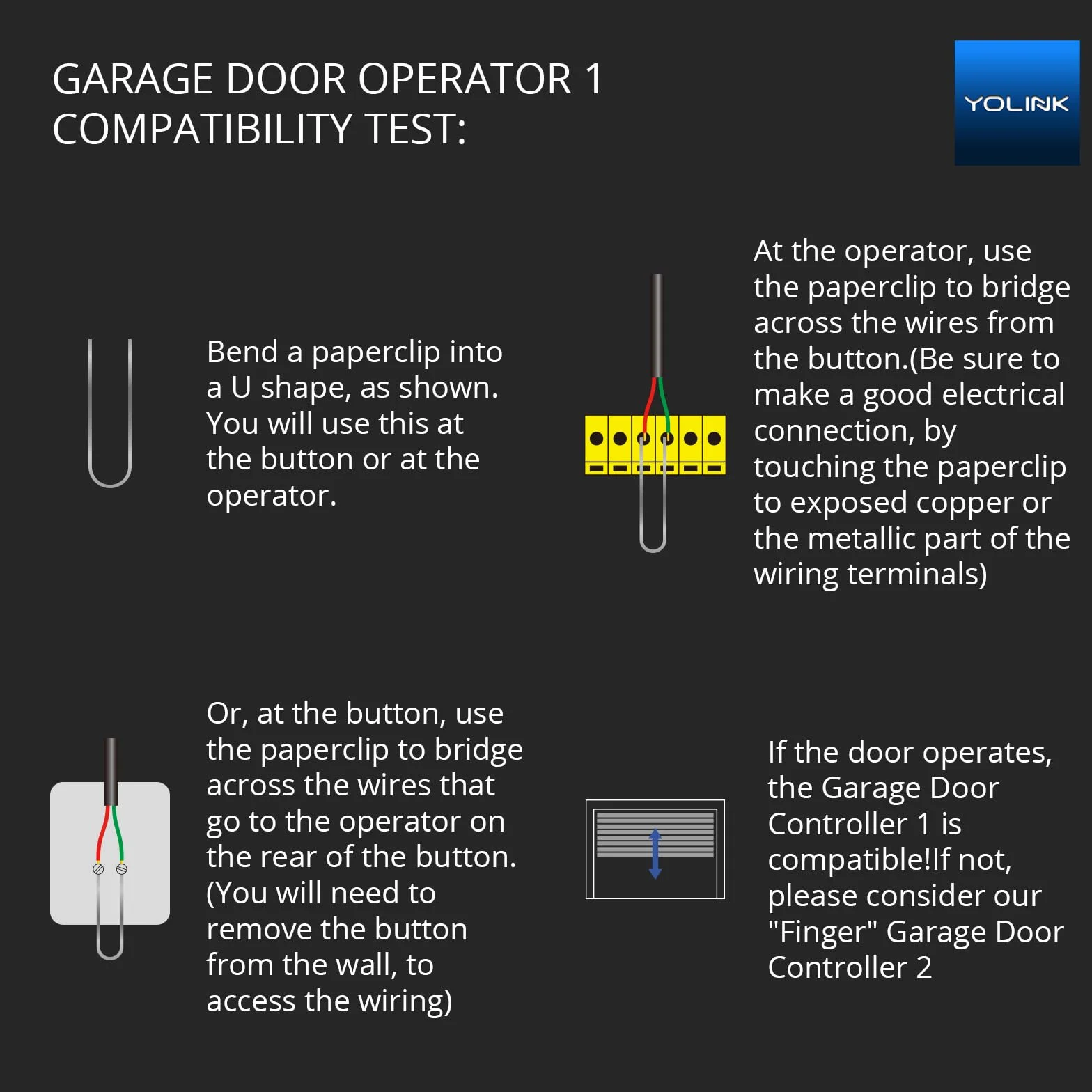 YoLink Garage Door Controller and Wireless Sensor - Remote Control Existing Garage Door Opener, 1/4 Mile World's Longest R.