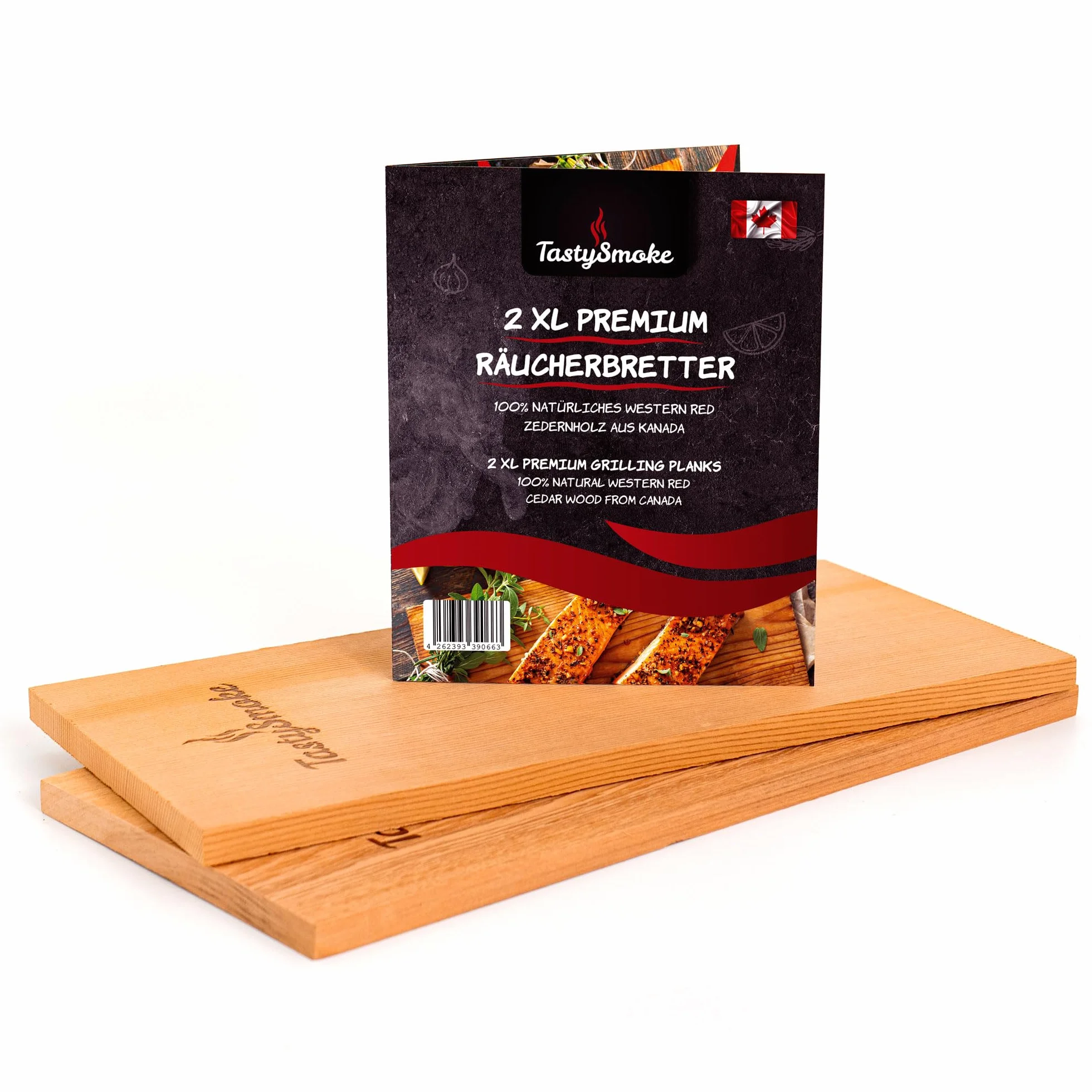 Planche en bois de cèdre pour grillades 2 pièces
