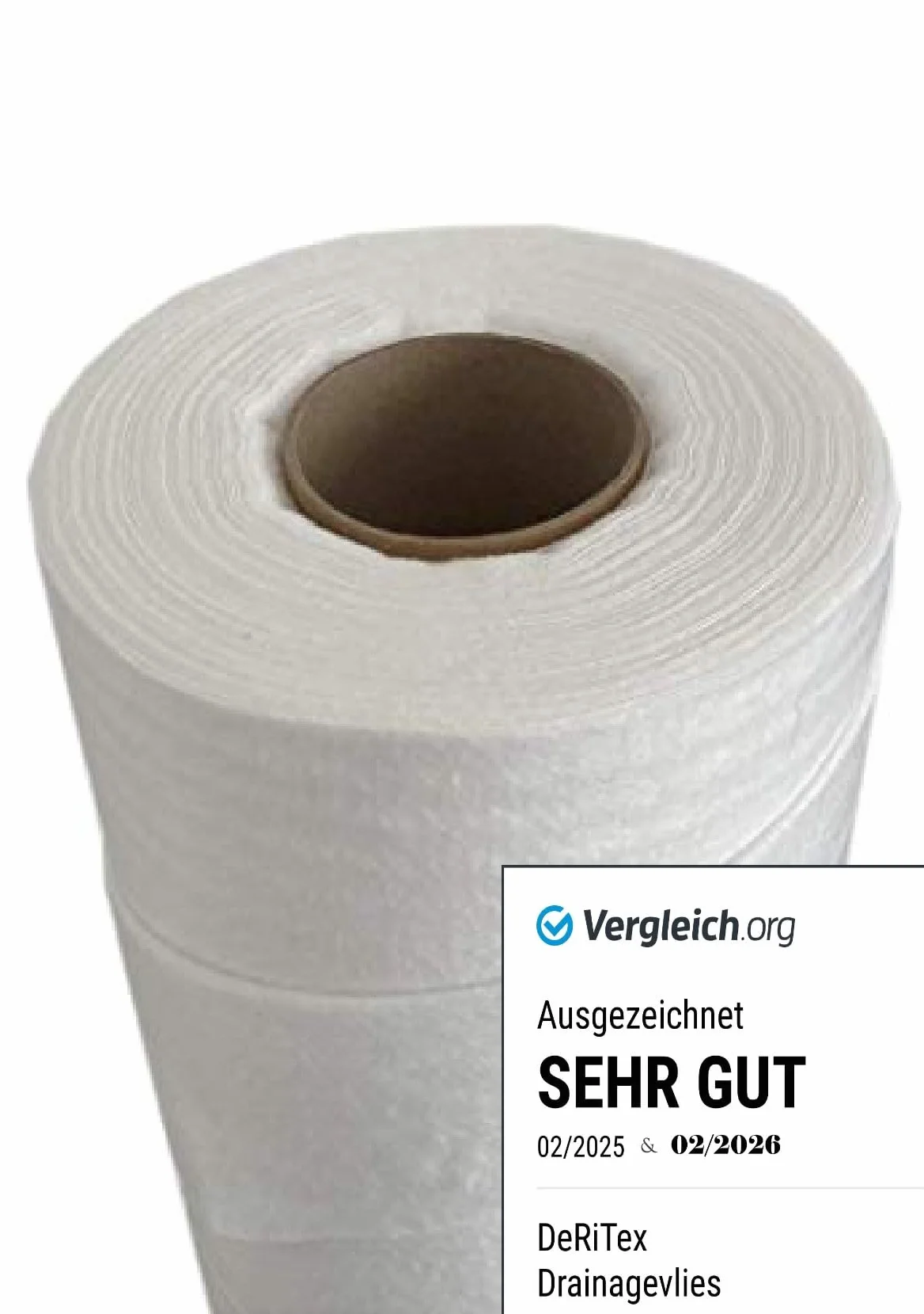 Non-tissé de drainage filtrant 300 g/m² 50 m² 2m x 25m