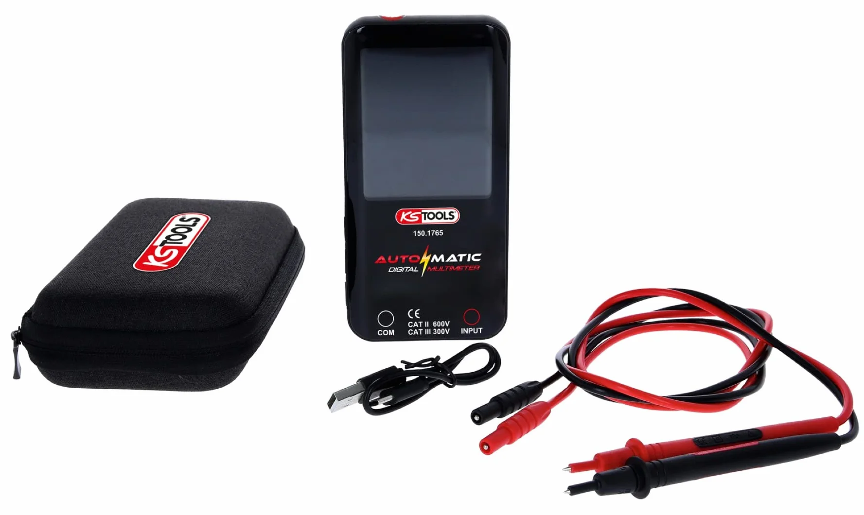 KS TOOLS Multimètre numérique automatique, pointes de test incluses 150.1765