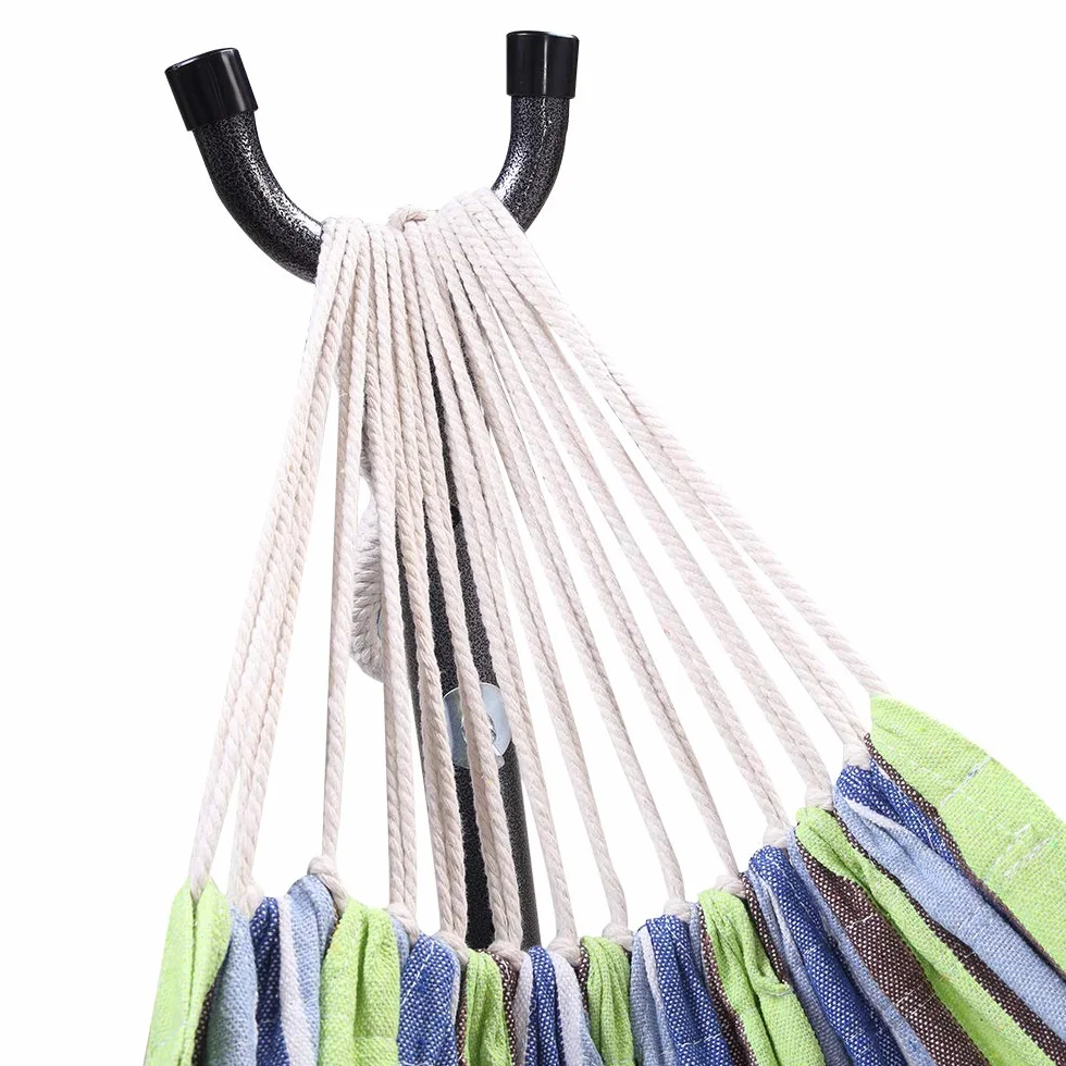 Hamac sur Pied 250kg Réglable 305x109x104 cm Support métallique 1-2 Personnes Vert-Violet