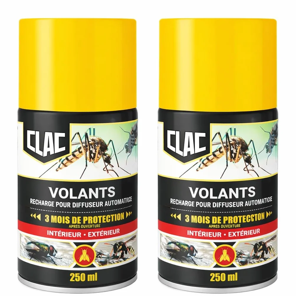 MOUCH'CLAC Recharge Pyrèthre Anti Mouches Anti Moustiques Lot de 2 500ml