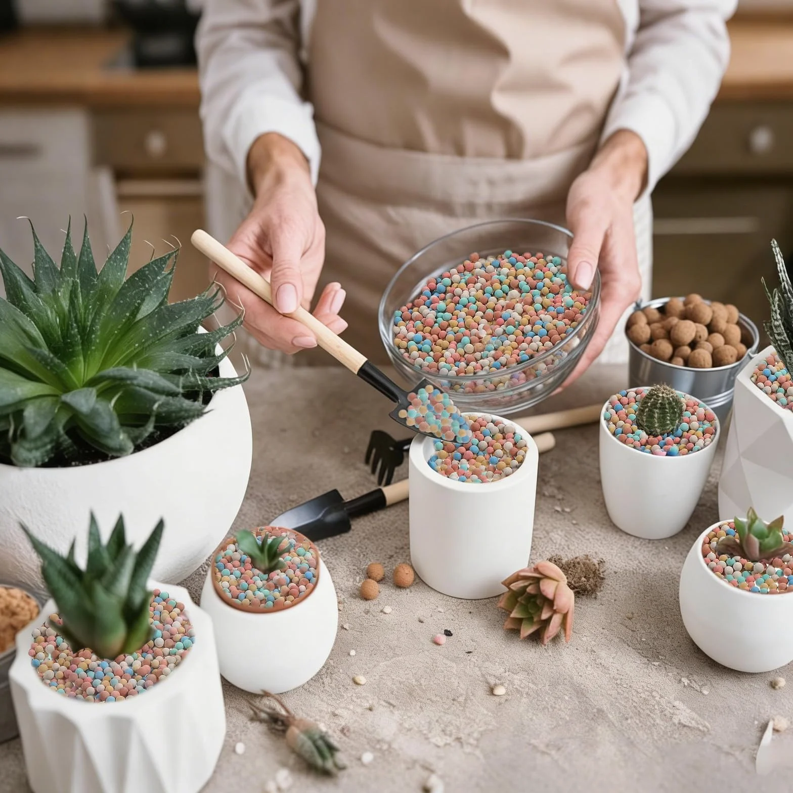 Billes d'argile décoratifs pour plantes intérieur et jardin 900 g (8-10 mm)