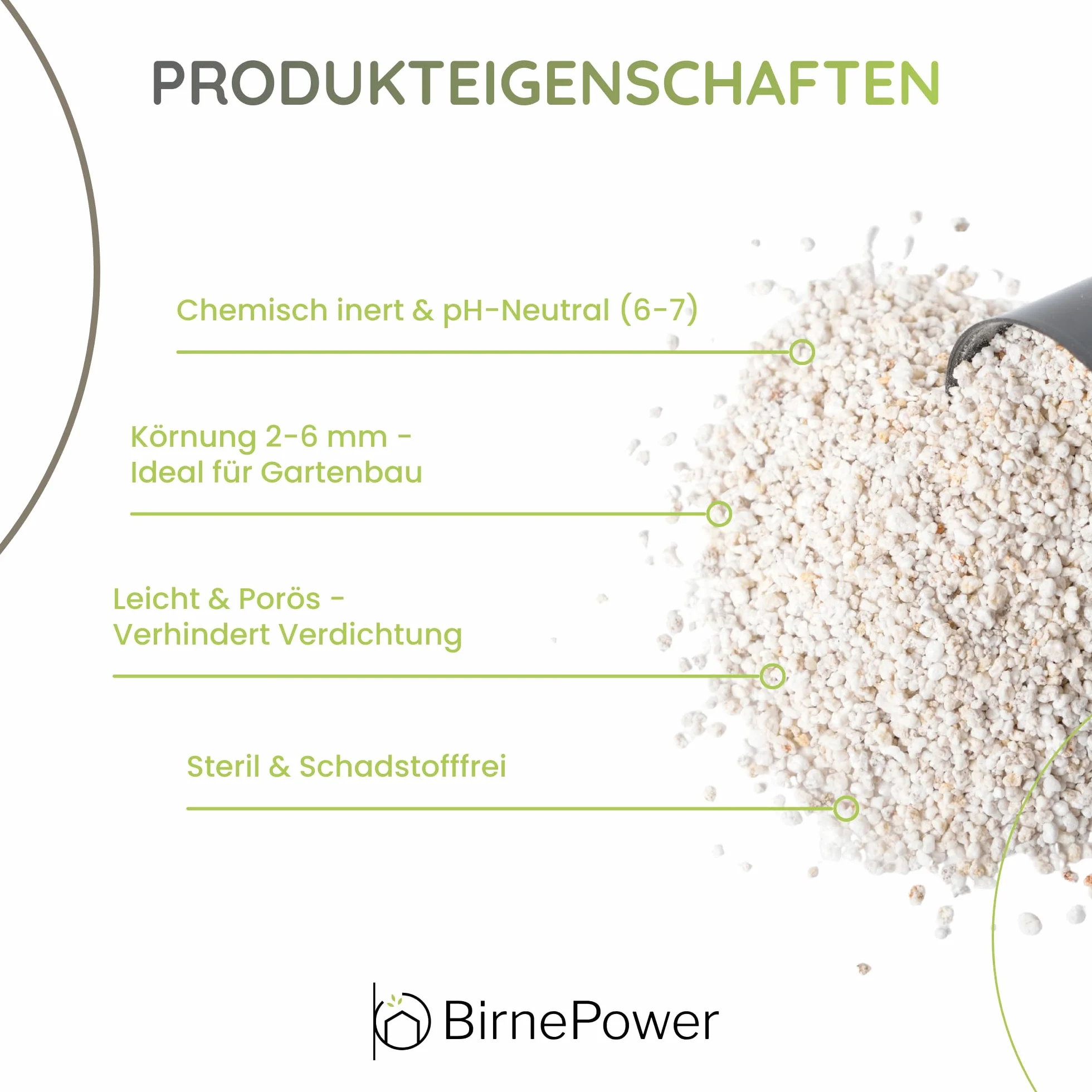 Perlite Horticole 10L BIOV, Substrat de Culture pour Drainage et Rétention d'eau, Granulométrie 2-6mm