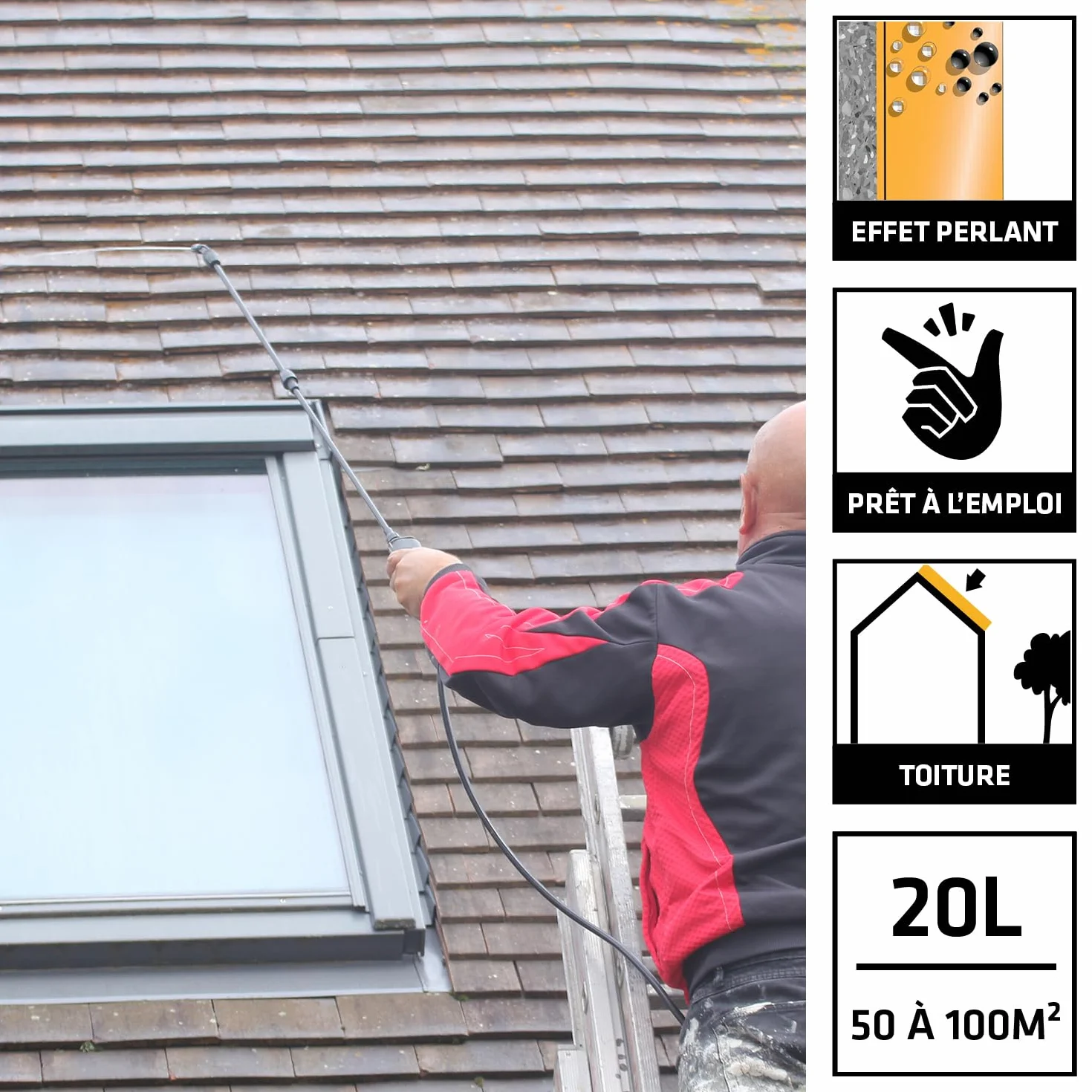 SIKA - Sikagard 223 Protecteur Toiture - Imperméabilisant, hydrofuge, incolore pour toitures - Protection longue durée, 20L=environ 50m² à 100m², Transparent