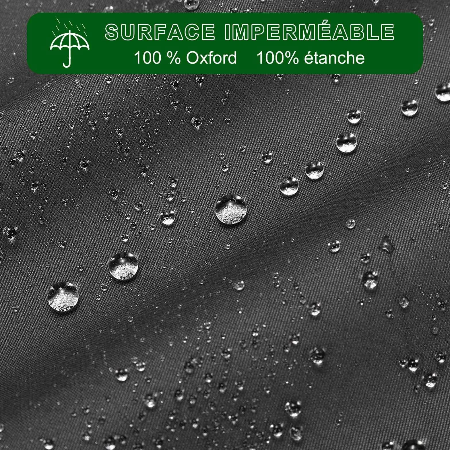 Housse de Protection pour Plancha 80x60x25 cm Imperméable Anti-UV Noir Universelle