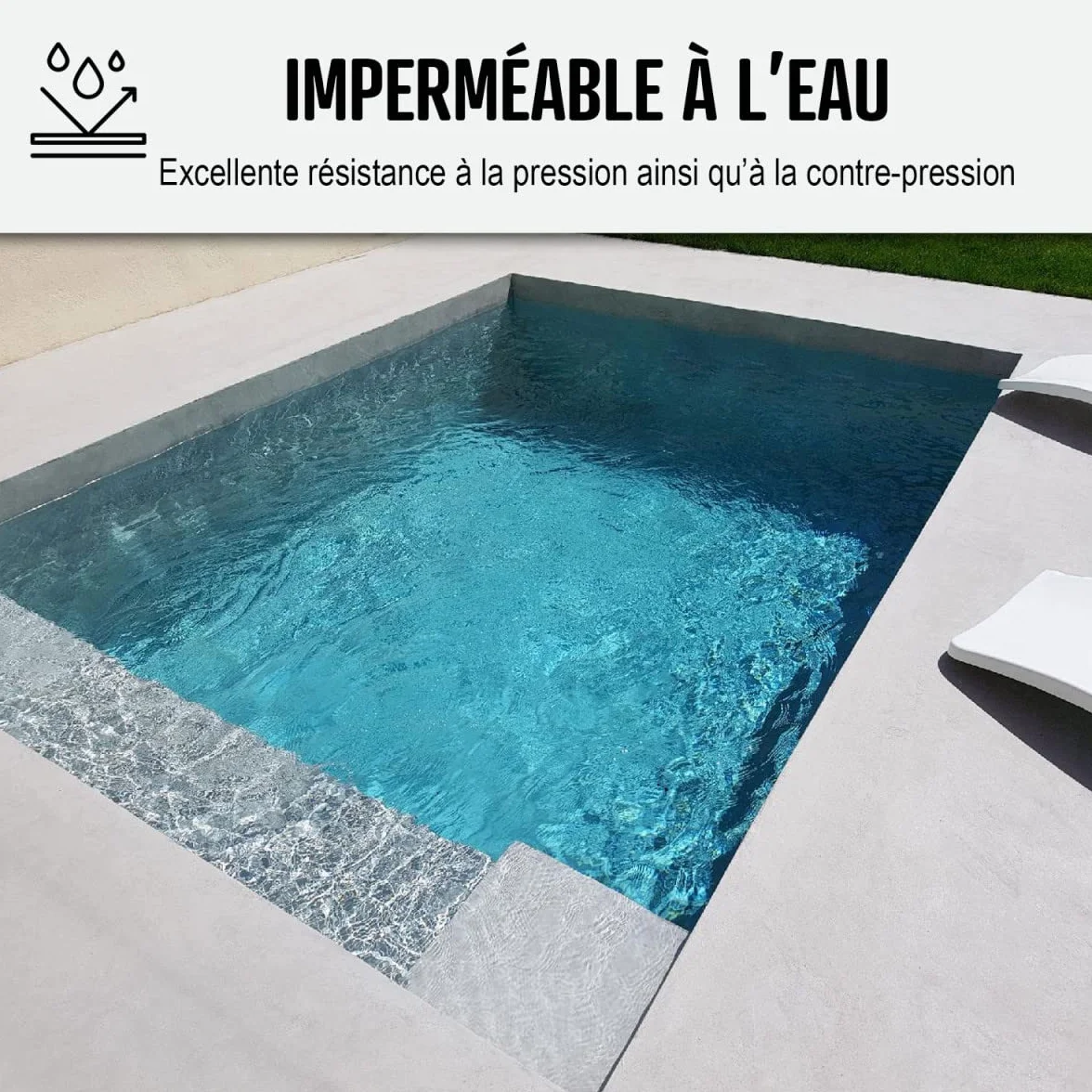 ARCANE INDUSTRIES Enduit de cuvelage piscine hydrofuge étanchéité 5 kg Gris