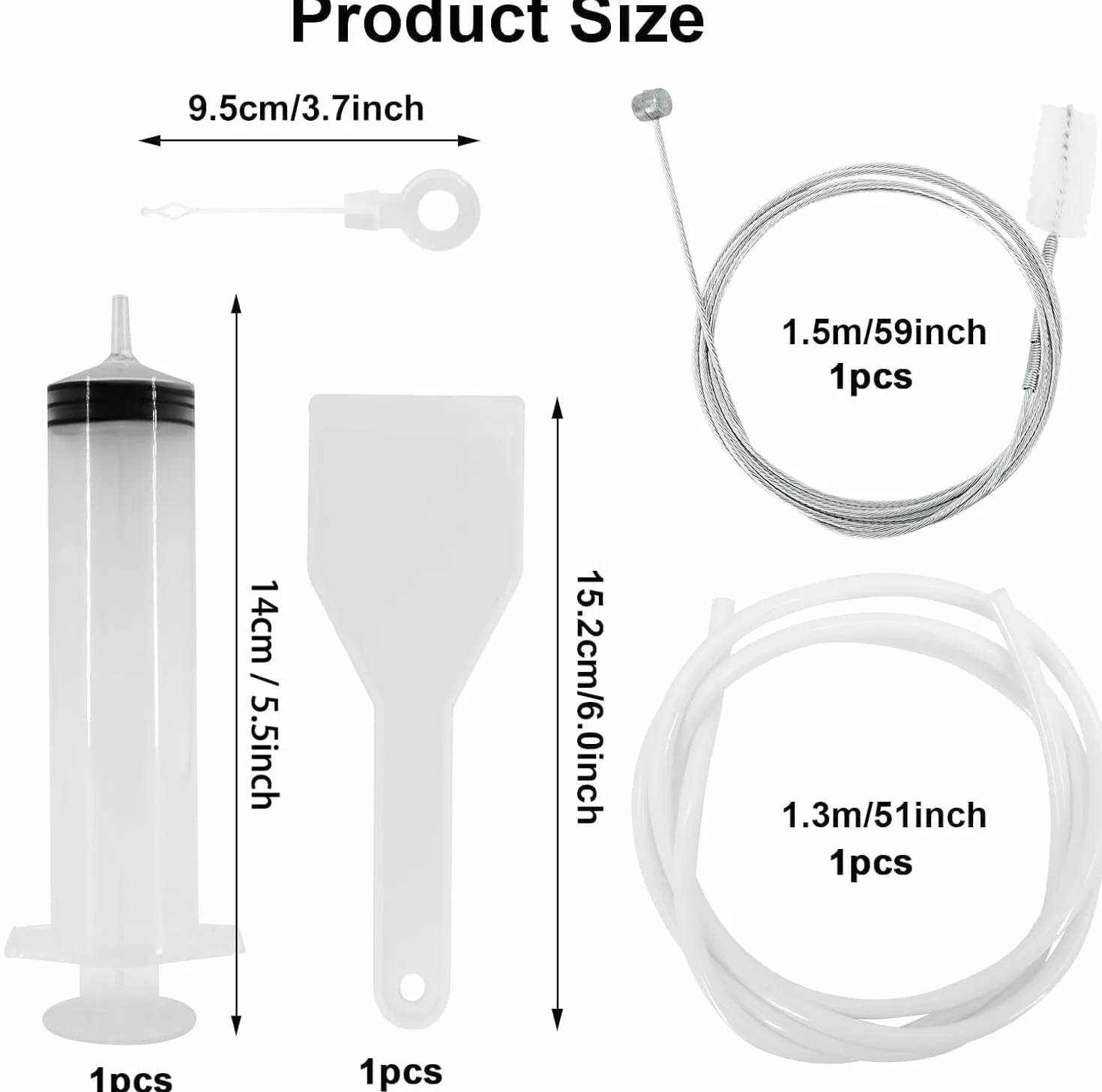 Kit de Nettoyage pour Réfrigérateur- Inclut Dragonne de Vidange et Outil Longueur 1,5m - Nettoyage Profond des Trous de Drainage et Joints - Accessoire Ménager Pratique