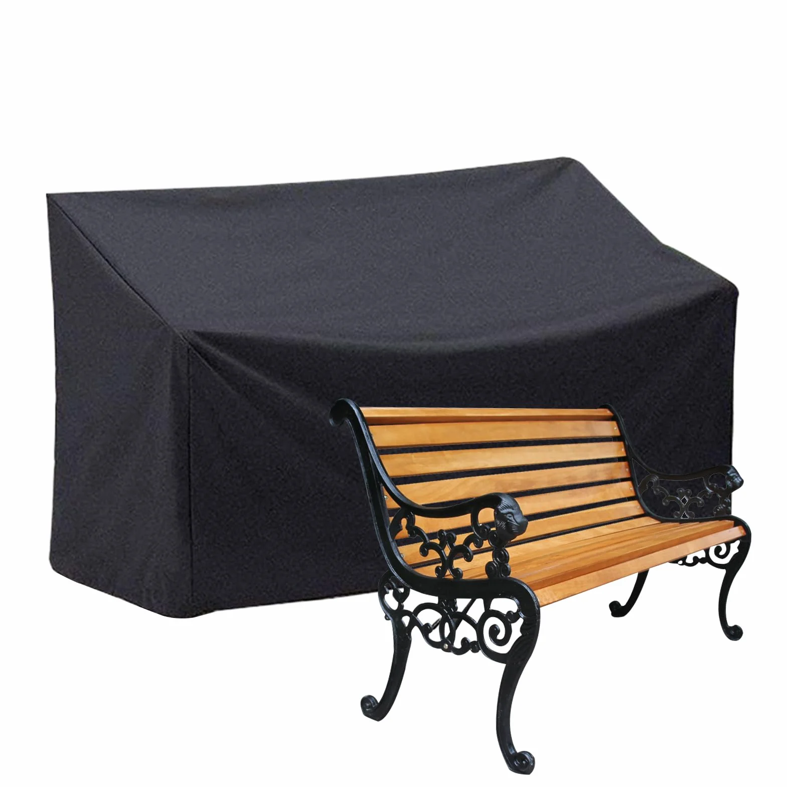 Housses de Banc d'Extérieur Protection Résistante aux Intempéries pour Canapé Deux Places Tissu Oxford