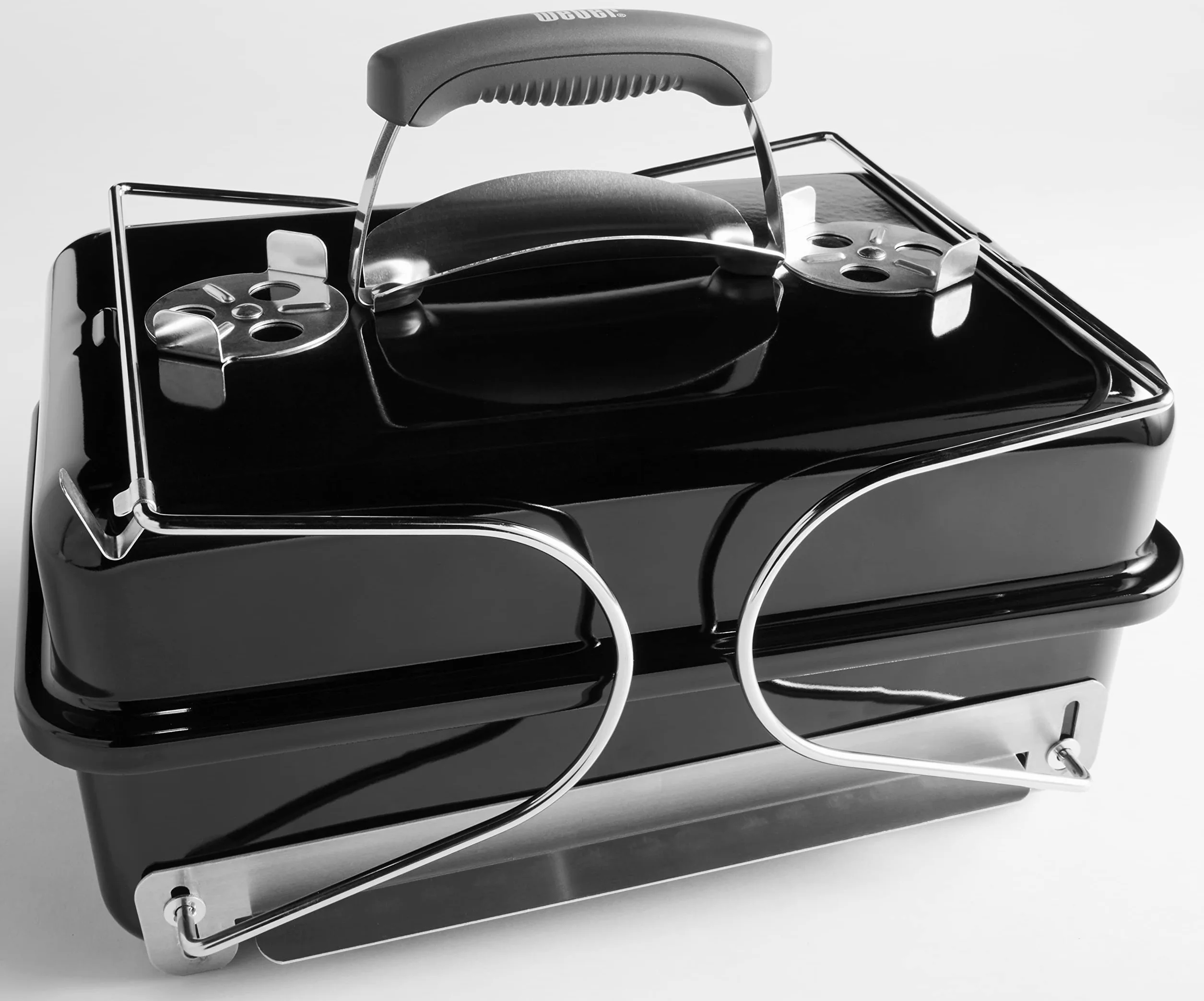 Weber Barbecue au Charbon Go-Anywhere Portable, Pieds Repliables, Design Compact, 42x26 cm, Noir