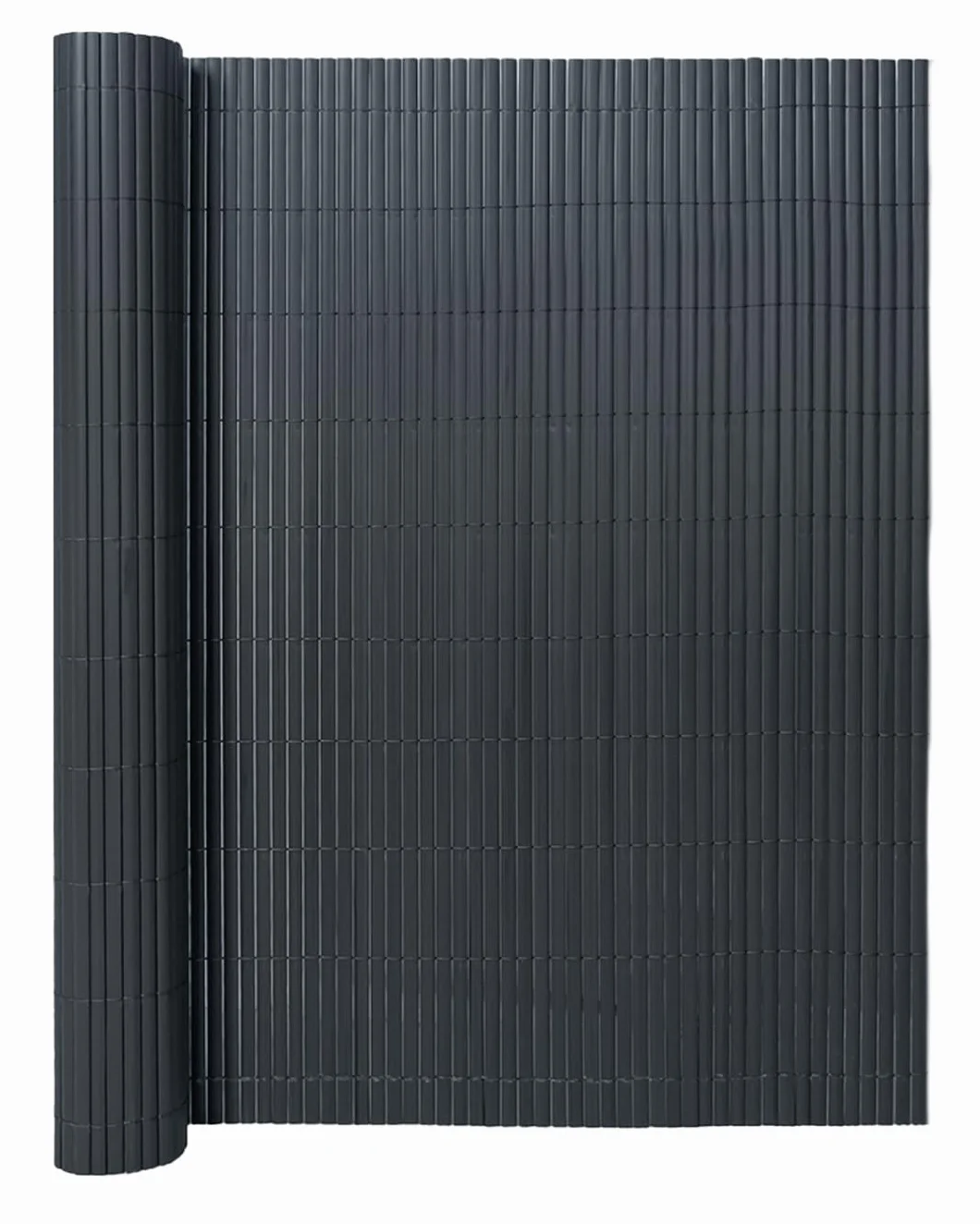 Mazovia Cache Balcon PVC 150x500 cm Gris sans Percer Résistant aux Intempéries UV Moderne