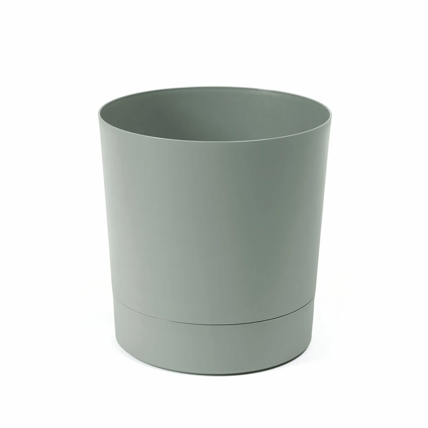 LAMELA Bac À Plantes avec Soucoupe Intégrée 17,5 cm 2,5L Pot De Fleur Vert Résistant Aux Intempéries