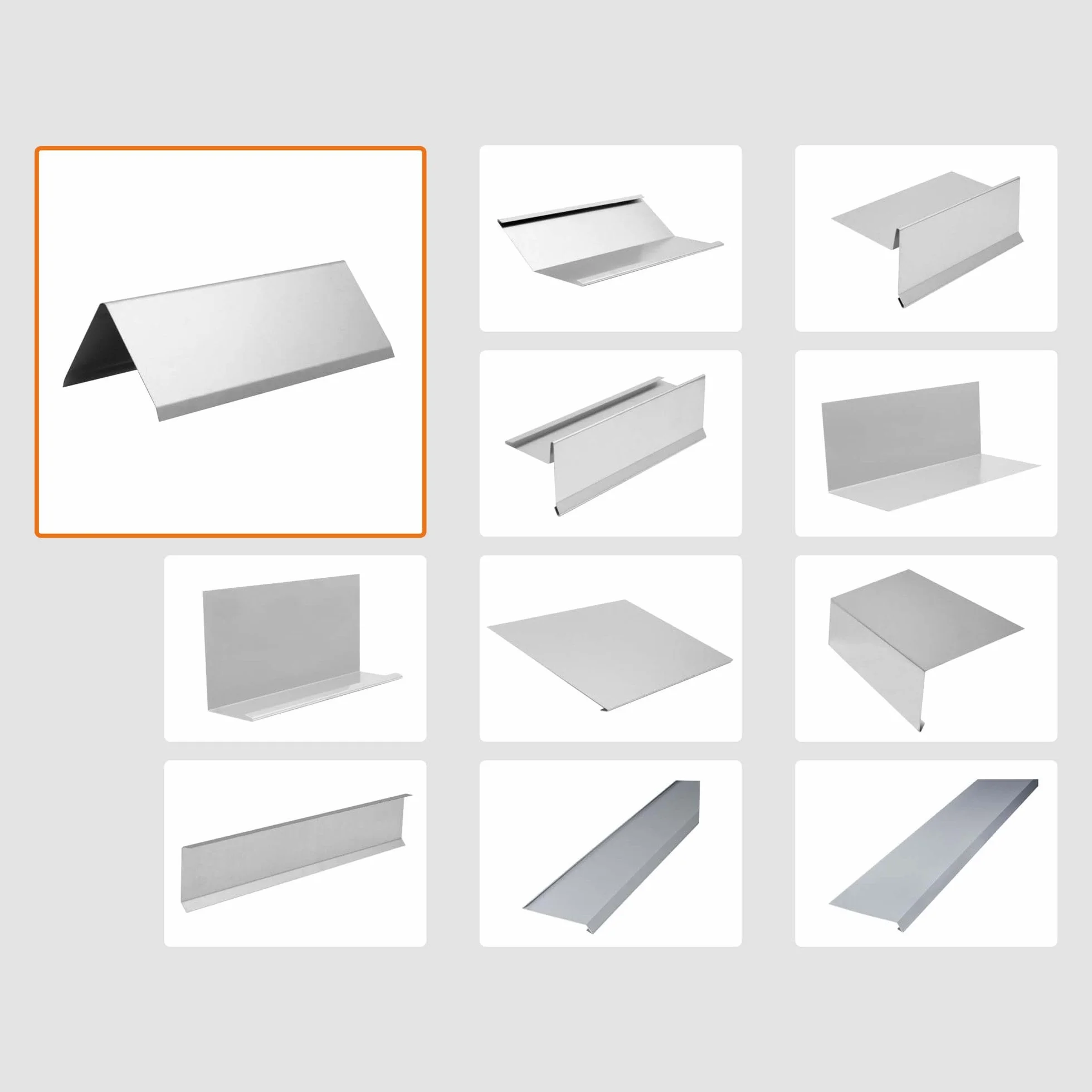 INEFA 200cm Tôle Faîtière Angle 80° Aluminium Argent Tôle de Toit Professionnelle