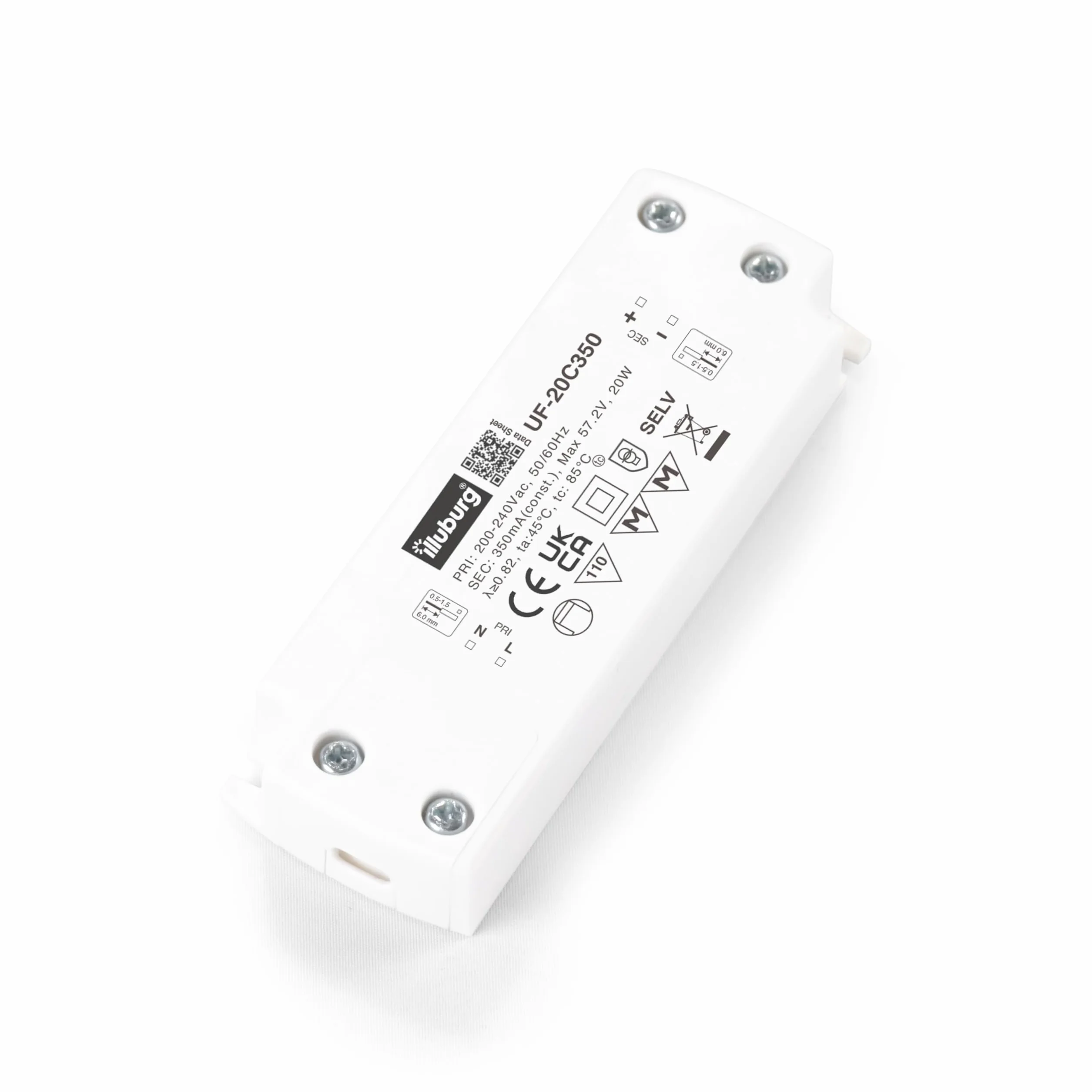Transformateur LED 300mA - 350mA Courant Constant 10W - 20W Ultra Fin Plat Sans Scintillement LED Bloc d'Alimentation Driver