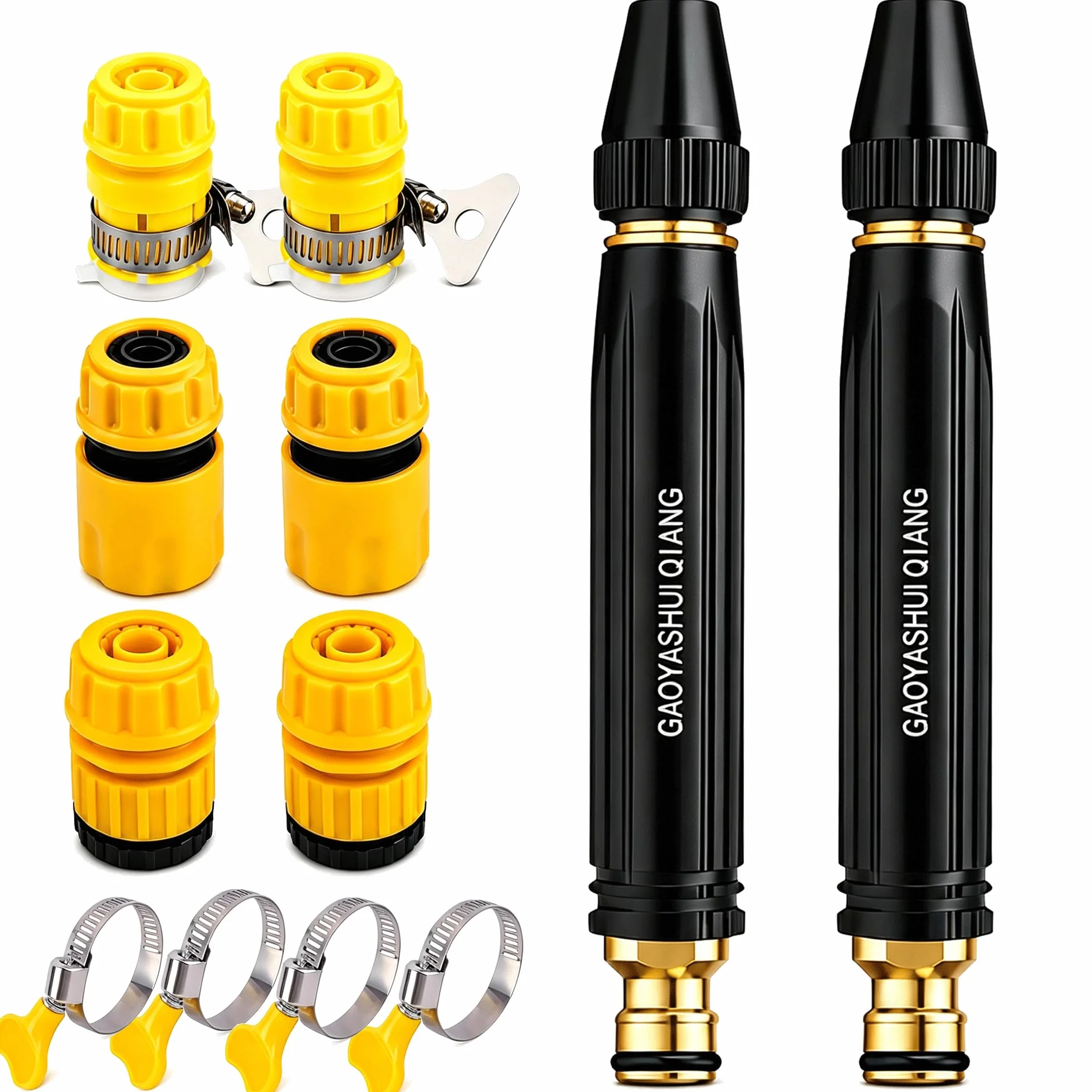 Embouts de Tuyau d’Arrosage Haute Pression, Pistolet Arrosage Multifonction avec Buse Réglable pour Lavage Voiture