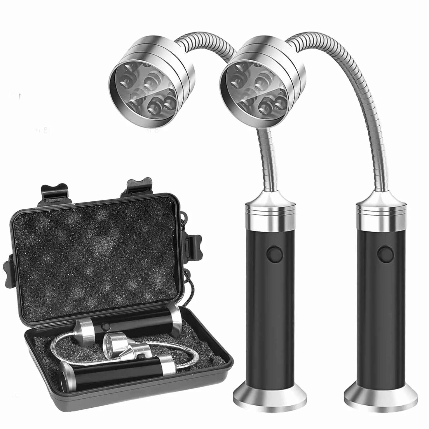 Lampe Barbecue LED Lot de 2 avec Base Magnétique 360° Flexible