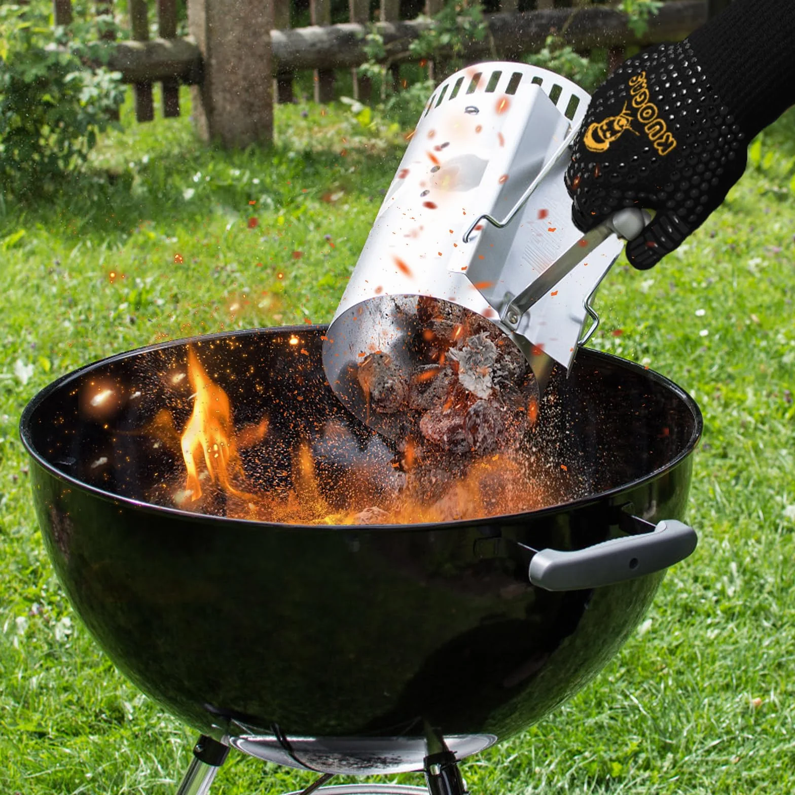 Gants Barbecue Anti-Chaleur 800°C Gant Cuisine Four BBQ Accessoire