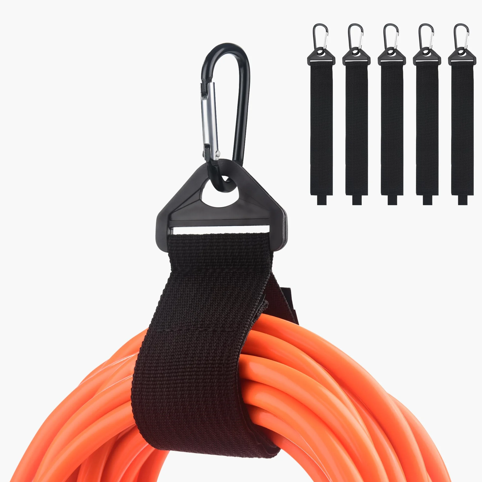 Cable Matters Paquet de 5 Sangles d'organisation de cordons d'extension robustes avec boucle en métal, capacité de charge de 36 kg, support de cordon d'extension avec sangles à crochets de 40 x 3,8 cm