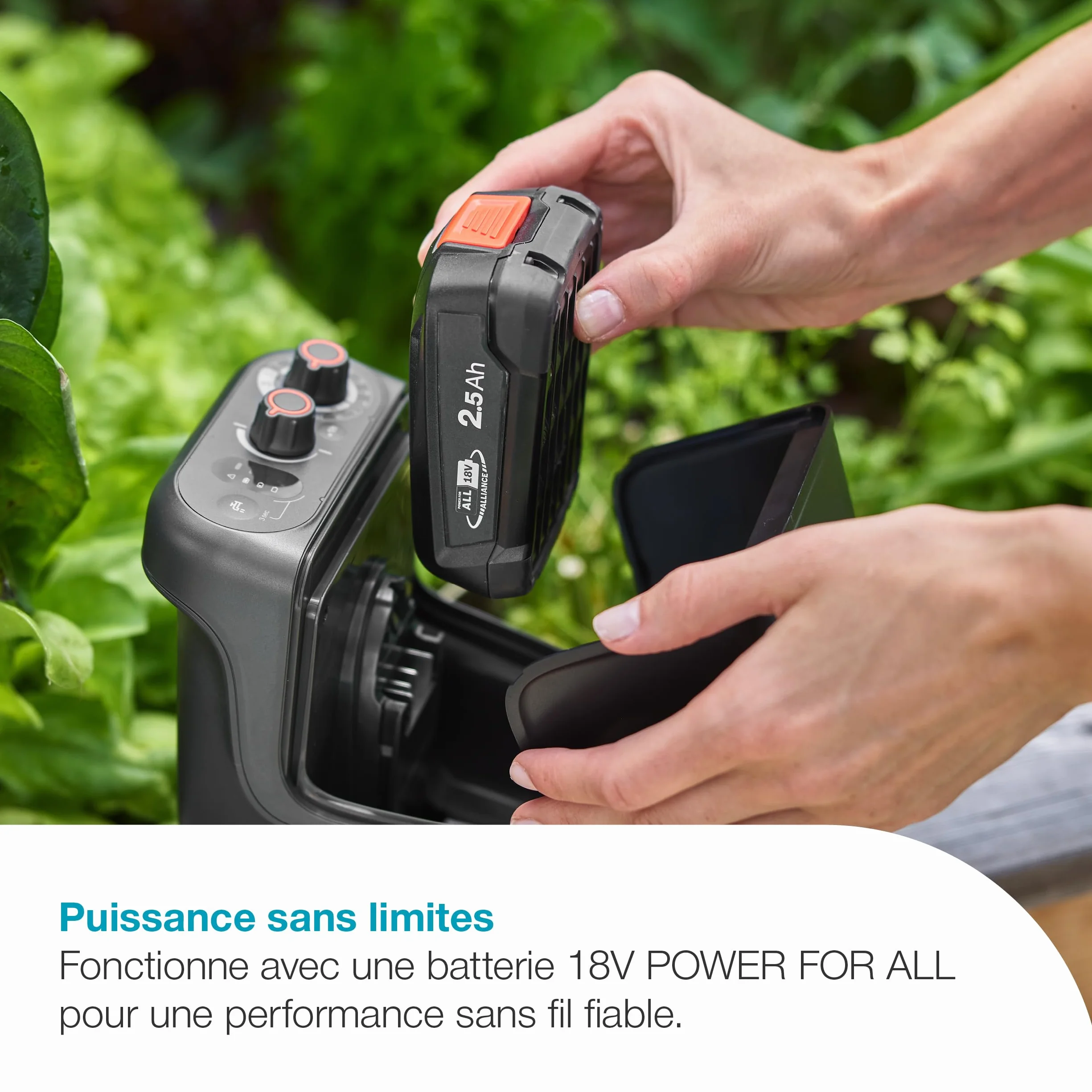 Gardena Pompe pour collecteur d'eau de pluie 2600 Comfort 18V P4A - sans chargeur ni batterie: Programmation de l'arrosage, Fonction minuterie, S’adapte à votre réservoir d’eau (14604-55)