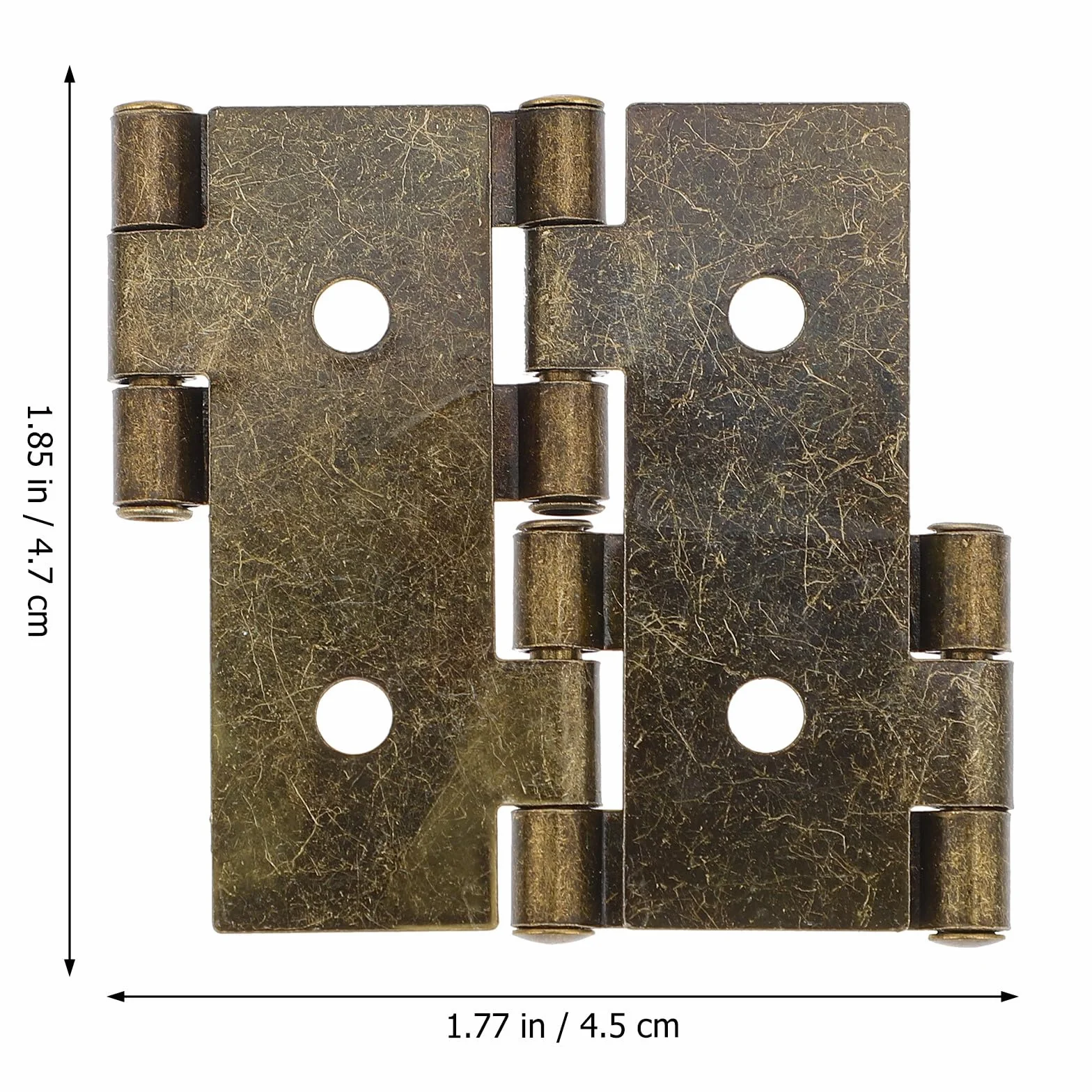 OSALADI Lot De 10 Charnières De Porte Style Rétro 1.85X1.77X0.20In Charnières Inox Robustes Pour Portes Fenêtres Armoires Et Écrans Installation Facile Pour Réparation Et Bricolage
