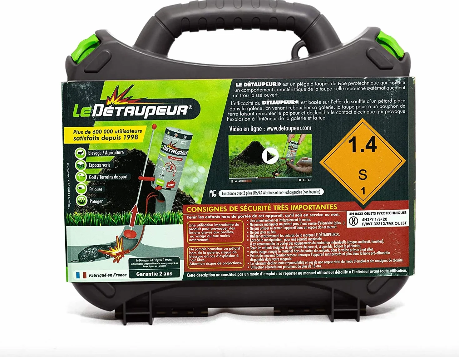 DETAUPEUR Kit Complet Anti Taupes et Rats Taupiers Puissance suffisante