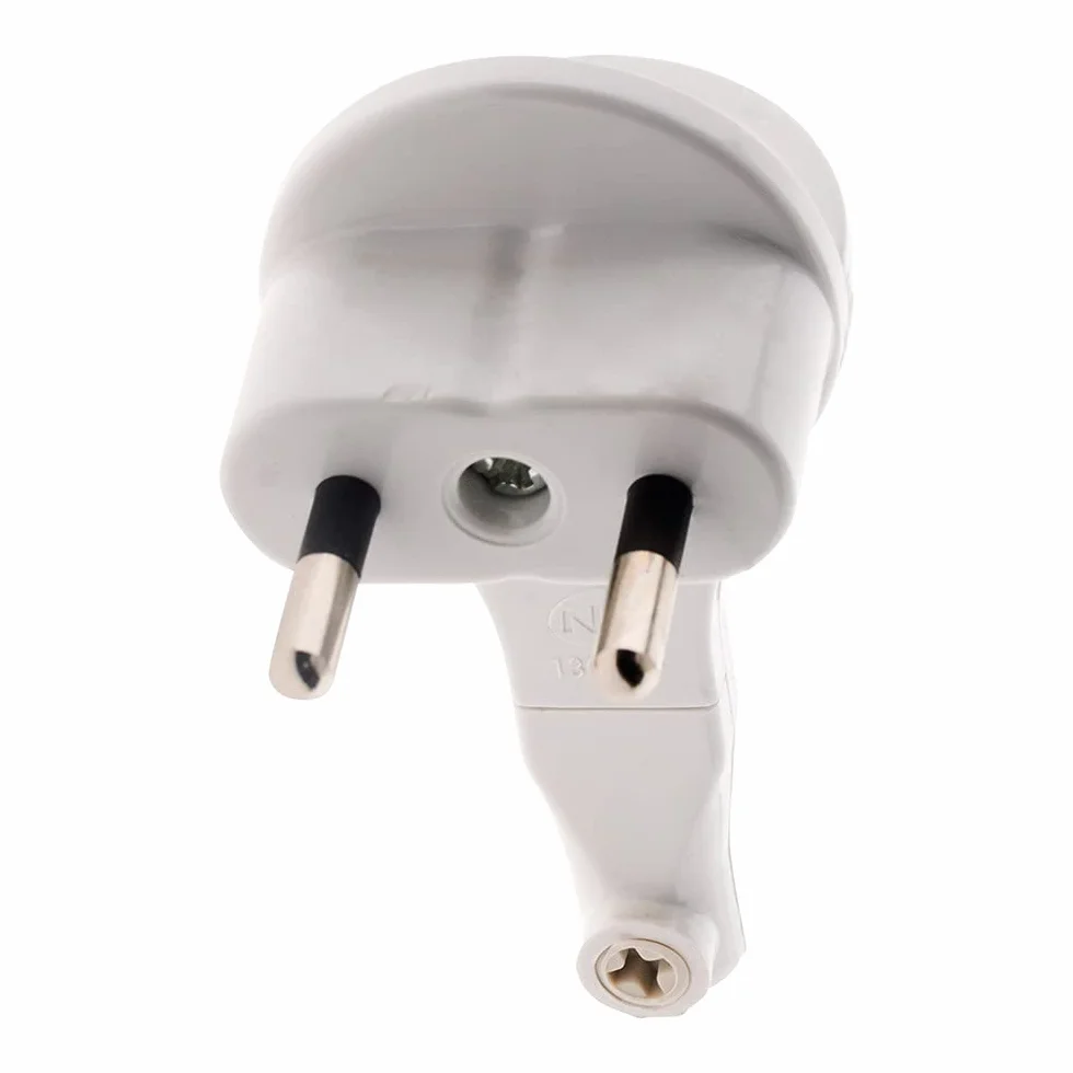 Zenitech Fiche mâle 2P 6A extraplate blanc