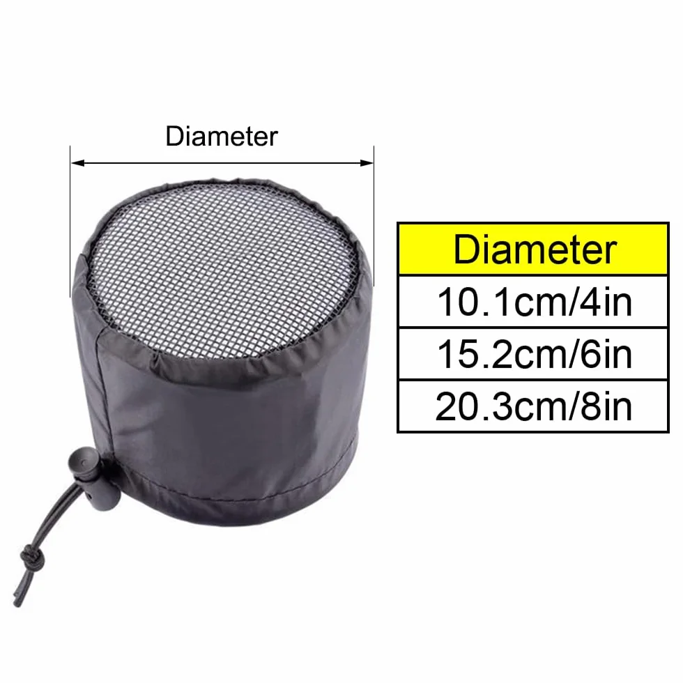 Lot de 2 couvercles d'aération de tente de culture 15,2 cm avec boucle fixe, écran en maille anti-poussière