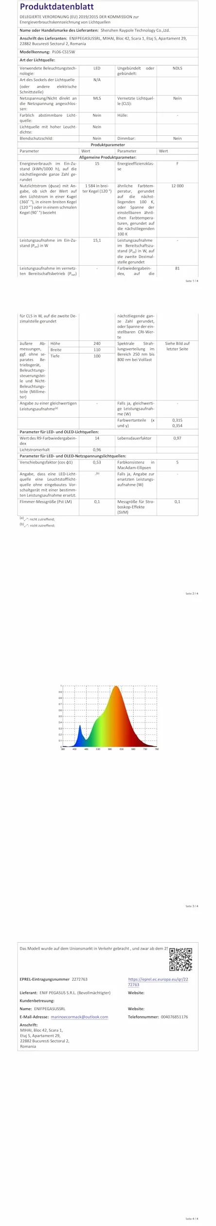 LyLmLe Projecteur Piscine Vissable 15W Spot LED RGB Multicolore Ø190mm 12V AC Lot de 2