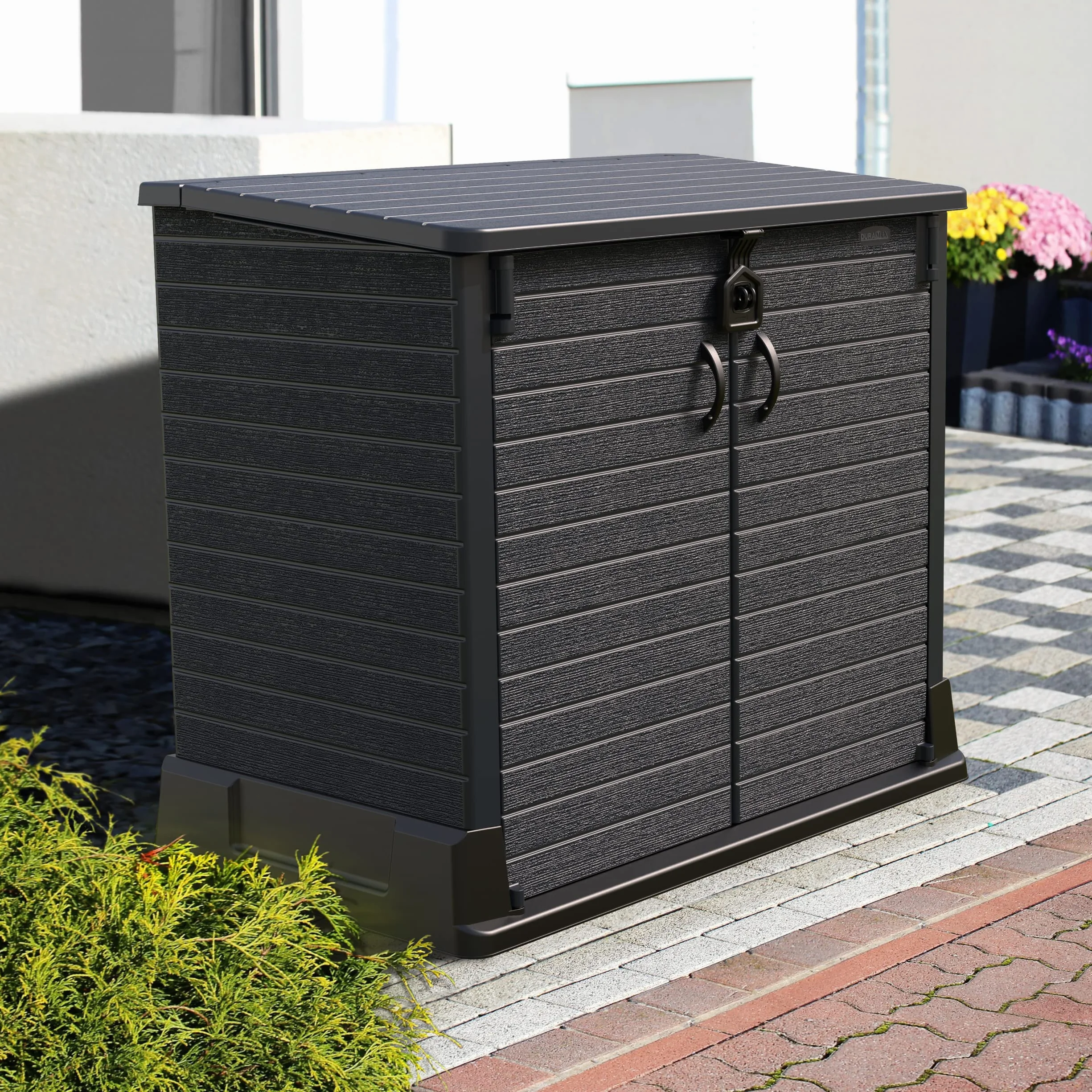 Duramax StoreAway 850L Plastic Garden Shed Outdoor Storage 130x74x110 cm Dark Grey