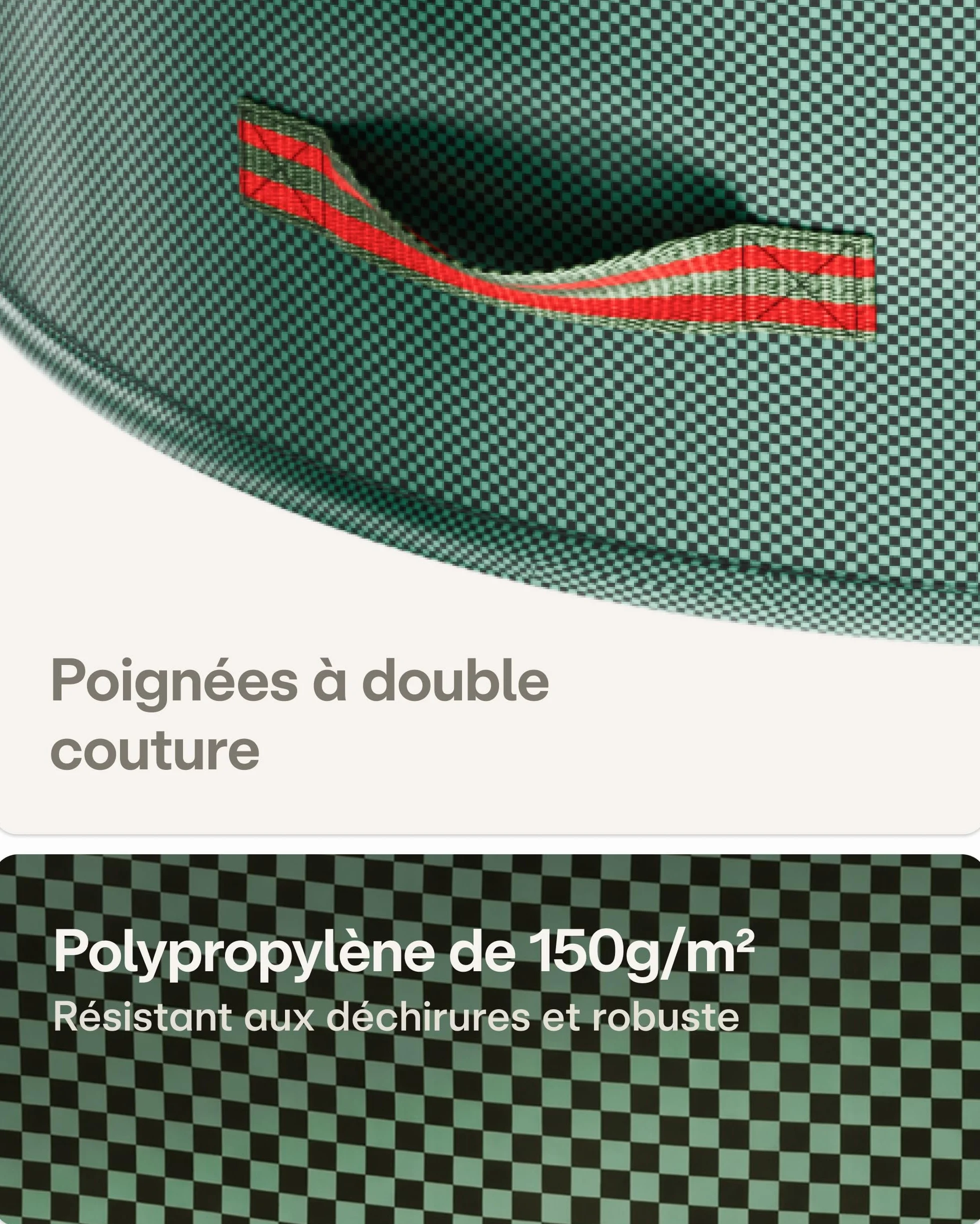Sac Jardin Déchets Verts 500L avec Couvercle - Sac Jardinage Réutilisable 4 Poignées - Pliable
