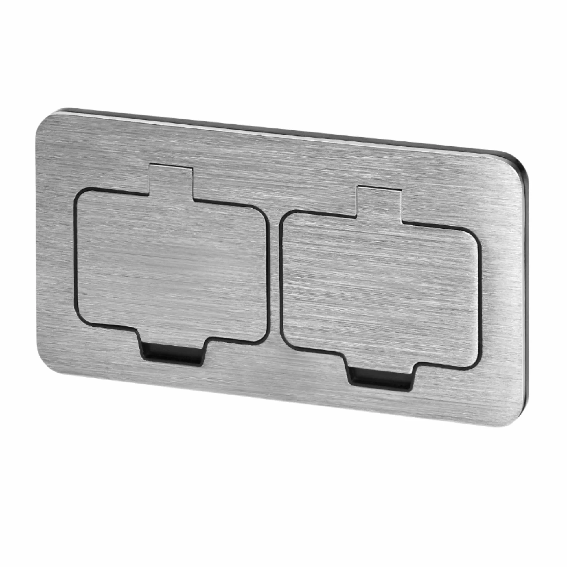 Double Prise Exterieure Etanche IP55 Type E Argent