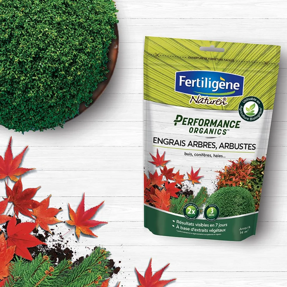 FERTILIGÈNE Naturen Engrais Performance Organics Arbres Arbustes Buis 700g