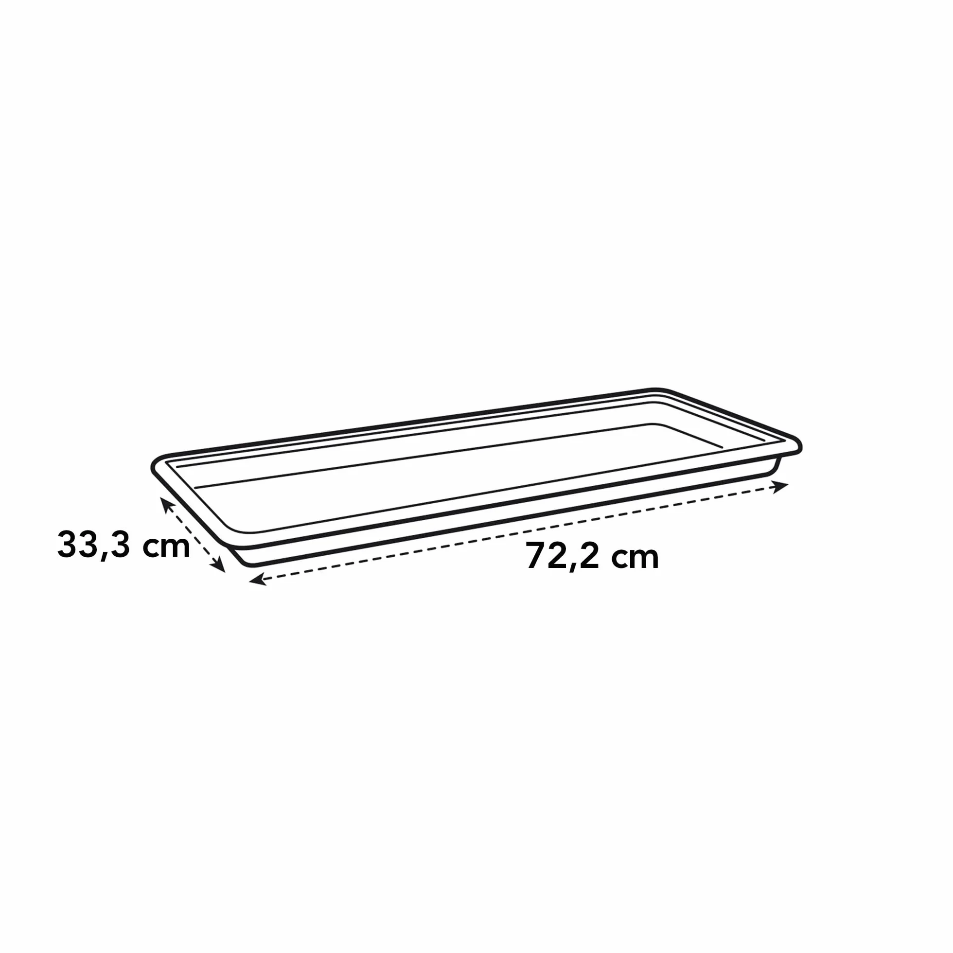 Elho Green Basics Jardin XXL Soucoupe 80 Ø 72.2 x H 5.7 cm Living Noir