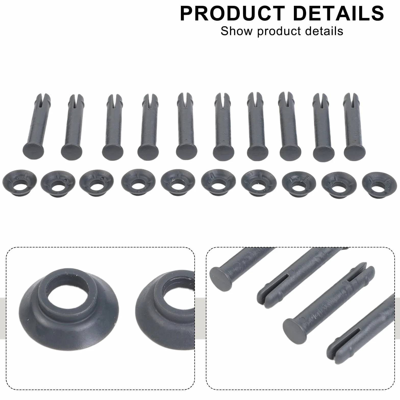 Bestway Pro MAX P61796 Goupilles et Joints de Rechange 60 mm Plastique Gris Lot de 6 ou 10