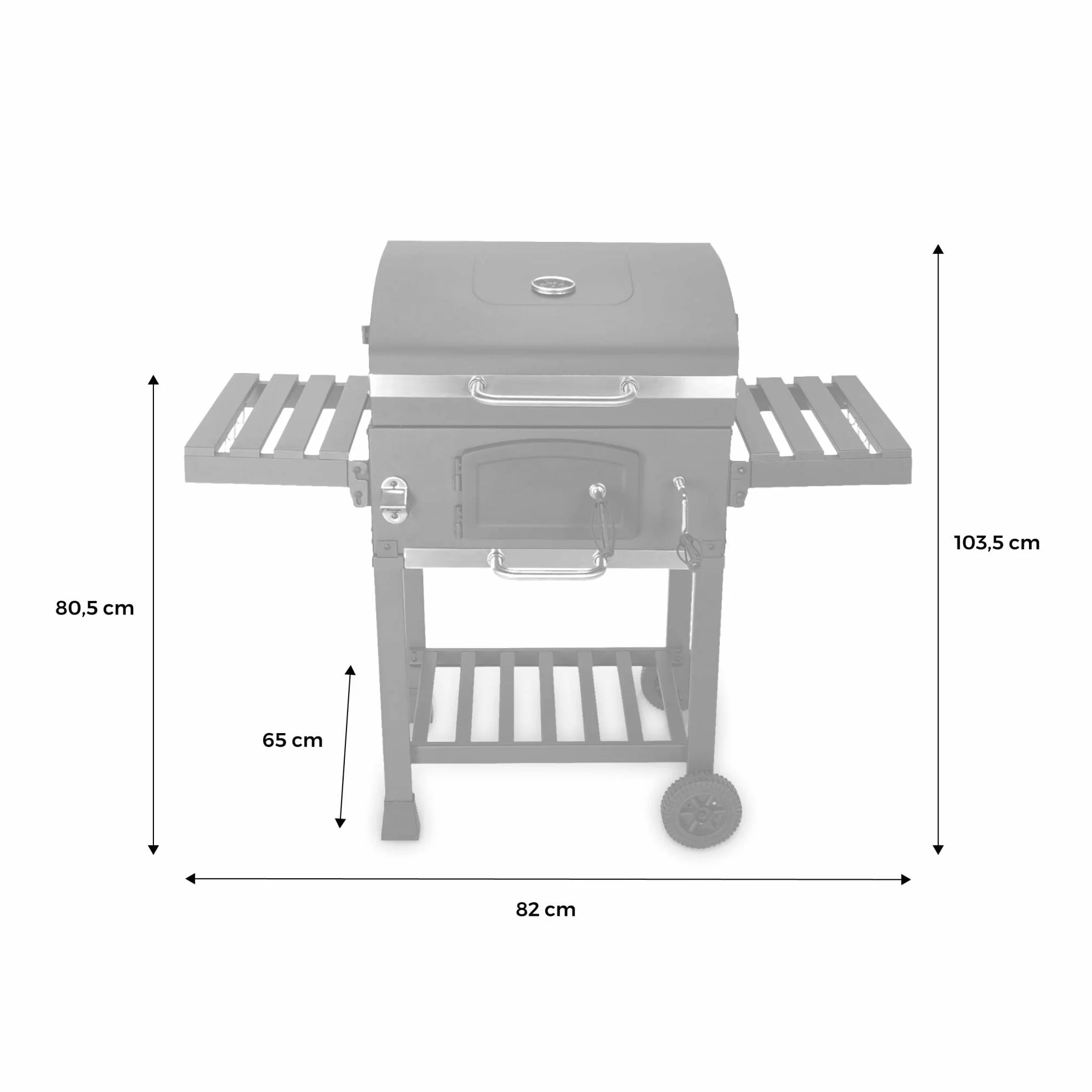 Alice's Garden Barbecue Grill Charbon de Bois Bernard Noir Fumoir avec Récupérateur de Cendres