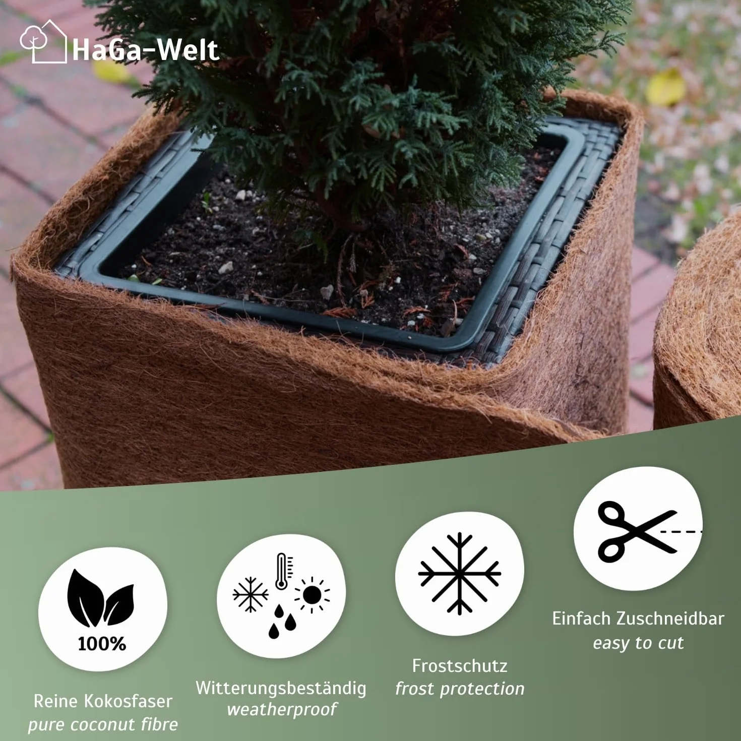 Tapis Coco Protection Hiver Plantes 0,5 m Largeur Vendu au mètre