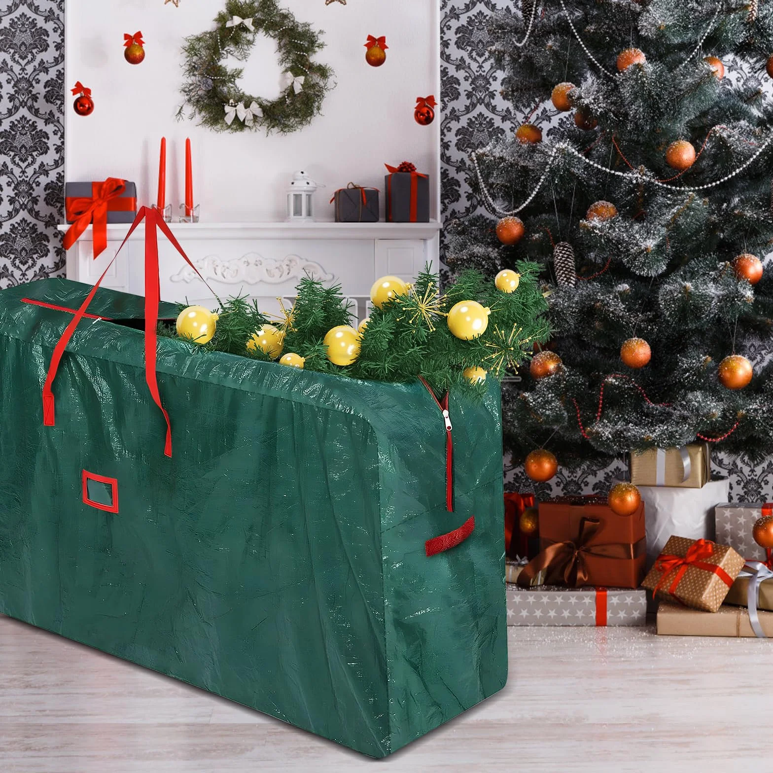 Sac De Rangement Pour Arbres De Noël Housse Oxford Imperméable Anti-UV XXL