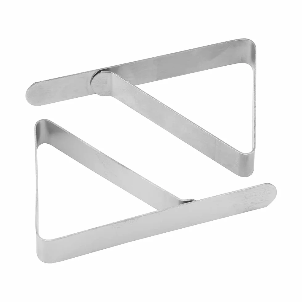 Clip Pince pour Nappe Anti-Glissant en Acier Inoxydable 24Pcs Argent