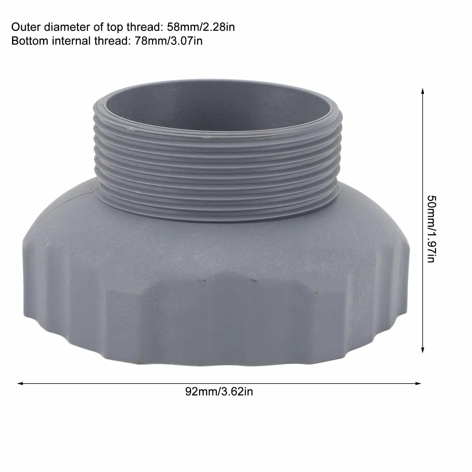 Adaptateur de Tuyau de Piscine 2 Pièces, Connexion Rapide sans Outil 11239, 3,6 x 2,0 Pouces