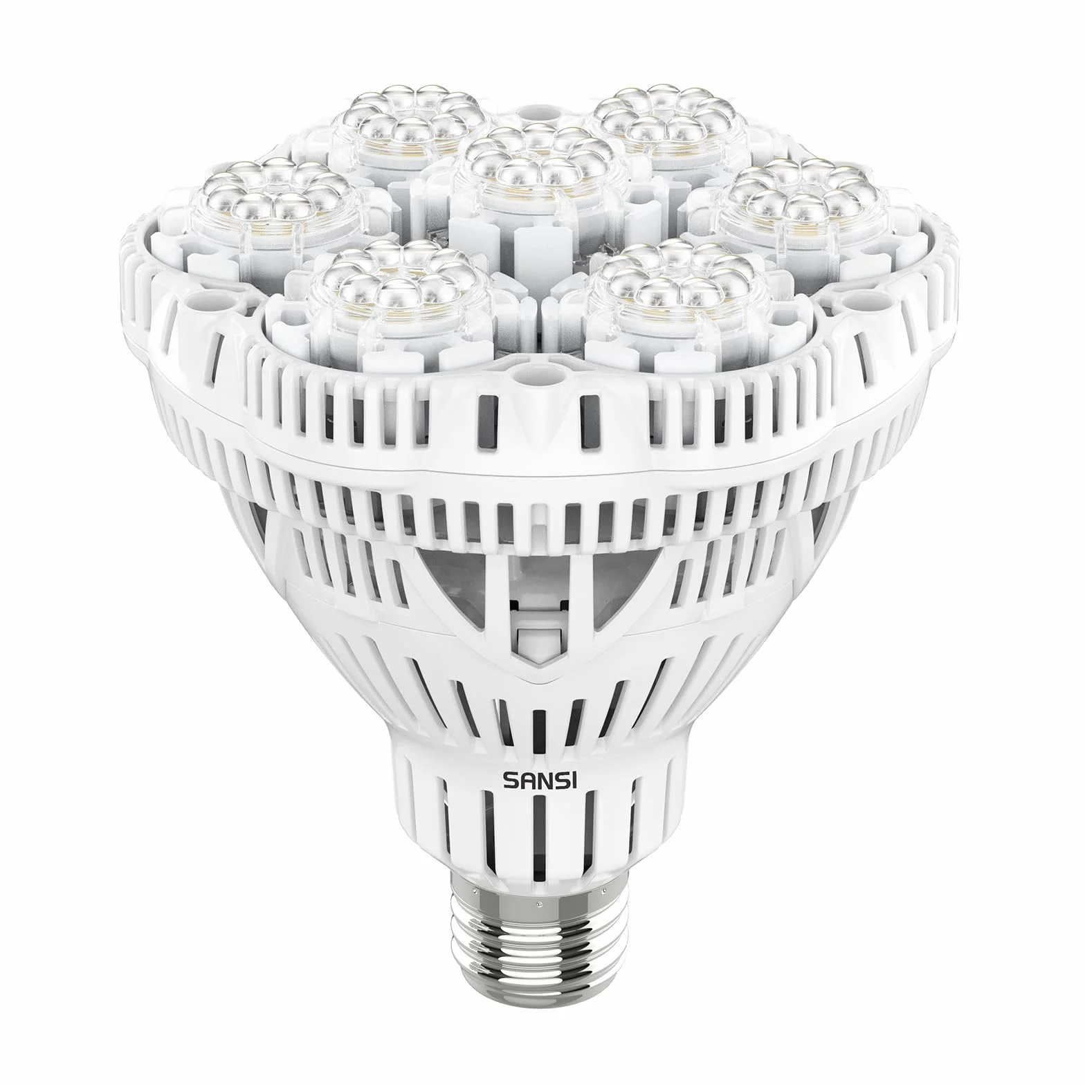 SANSI Ampoule Horticole LED E27 36W Spectre Complet Lampe de Culture Plante PPF 65 μmol/s 2x4 sq ft
