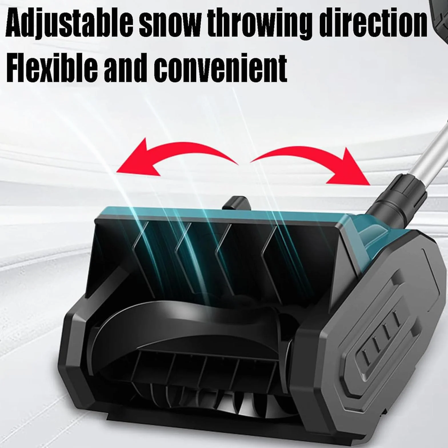 Souffleuse à Neige Sans Fil, Moteur Sans Balais, Manche Extensible, 2 Batteries