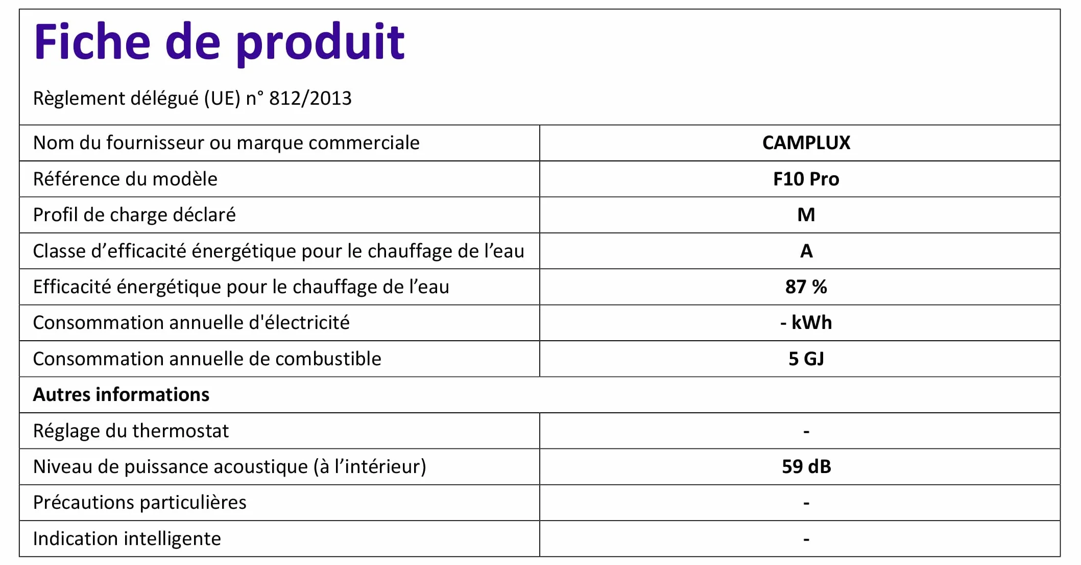 CAMPLUX F10 Pro Chauffe-Eau à Gaz 10L Portable Pompe à Eau Butane/Propane 28-37mbar Douche Extérieure Camping Caravaning