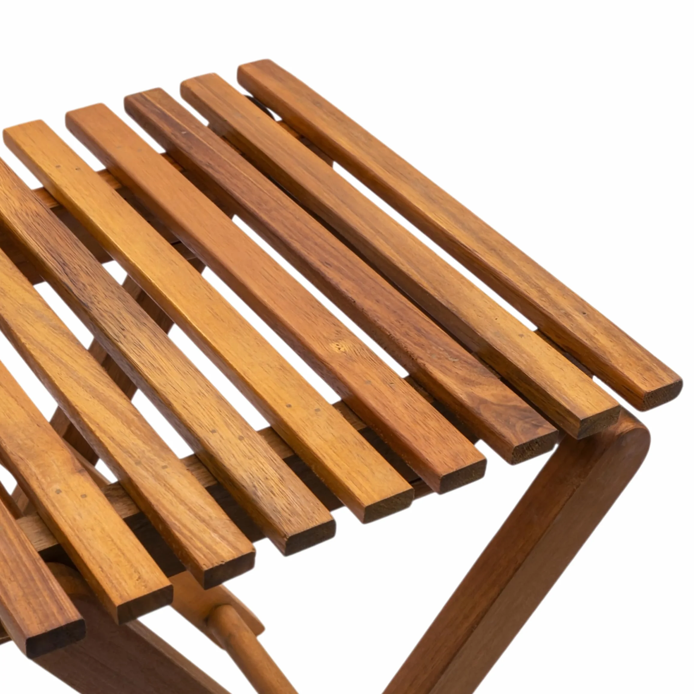 Spetebo Lot de 2 tabourets pliants en acacia naturel huilé 37 x 29 cm – Tabouret à fleurs en bois pliable au look teck