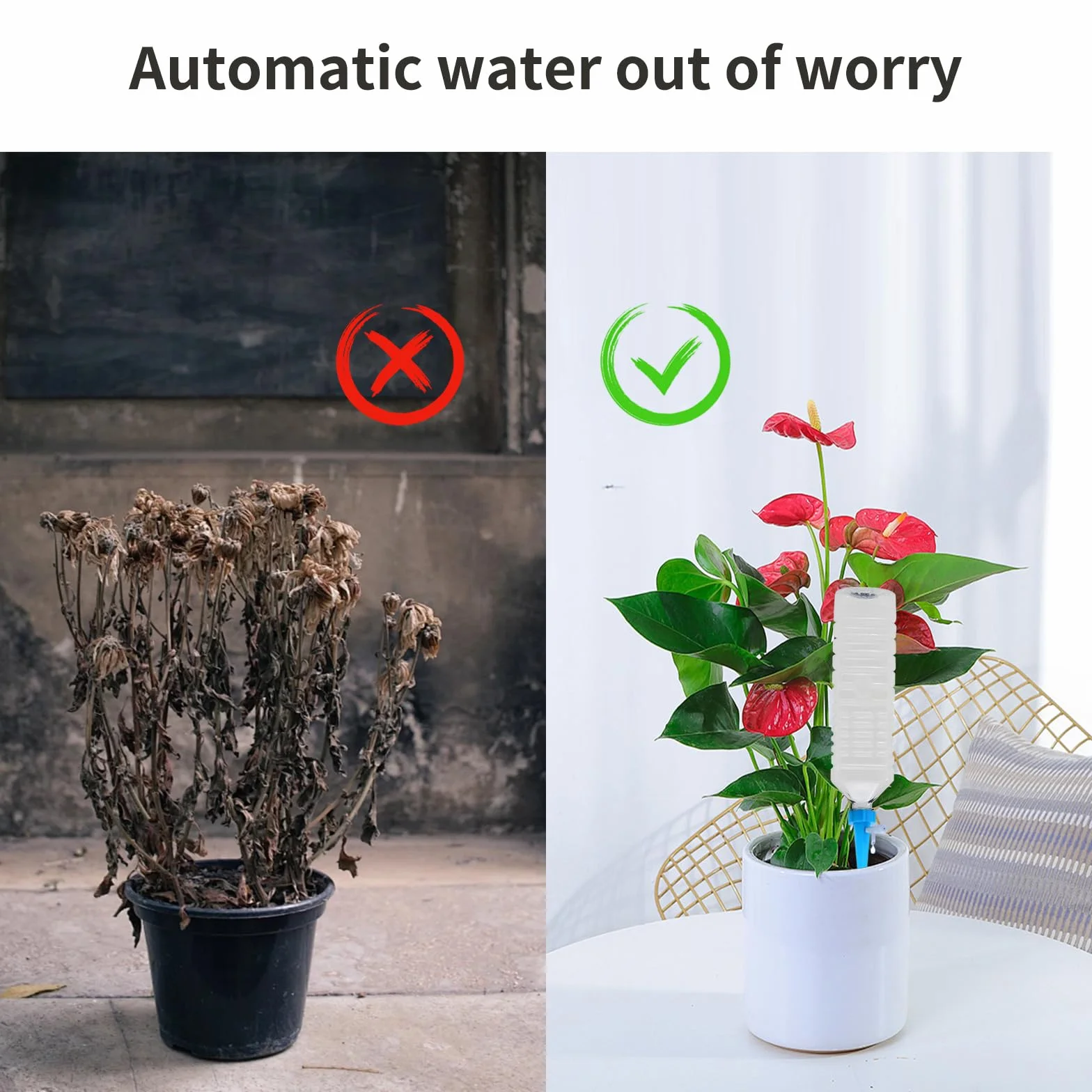 Kit Irrigation Goutte à Goutte Automatique 20 Pièces pour Plantes Jardin Intérieur Extérieur